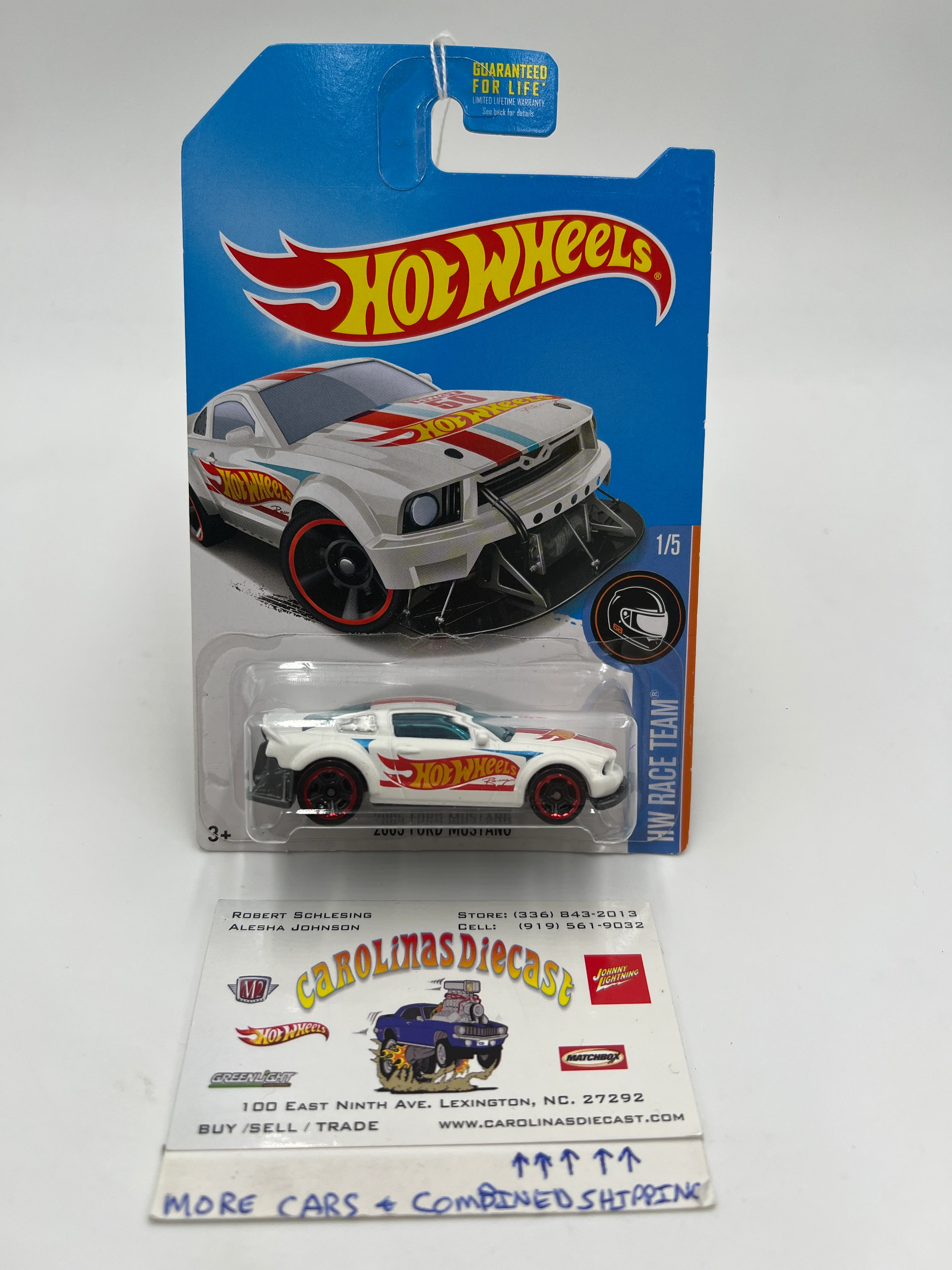 2017 Hot Wheels Kmart Exclusive HW Race Team 2005 Ford Mustang White 240F