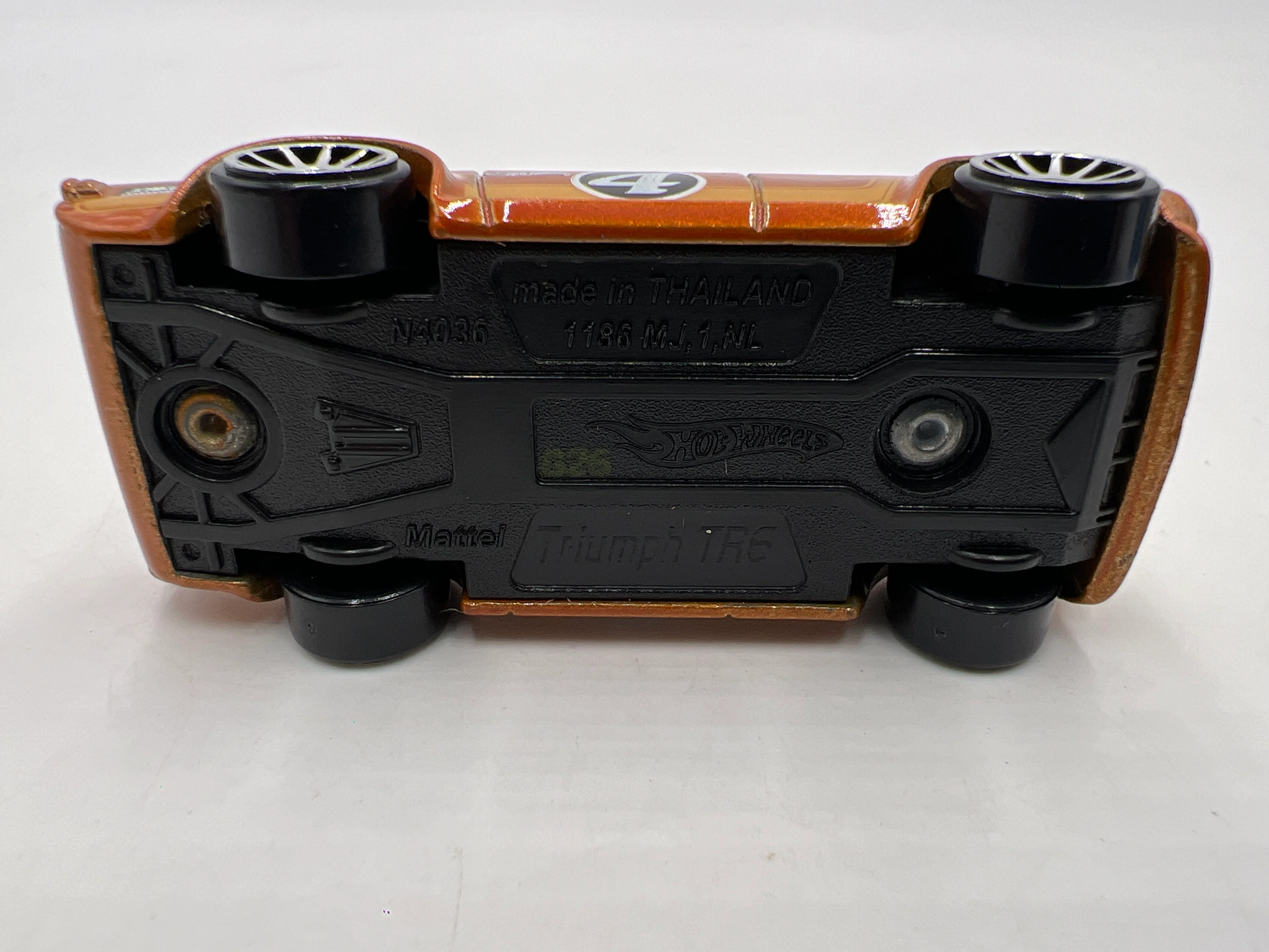 2015 Hot Wheels Mystery Models Series 1 #11 Triumph TR6 Orange - Image 6
