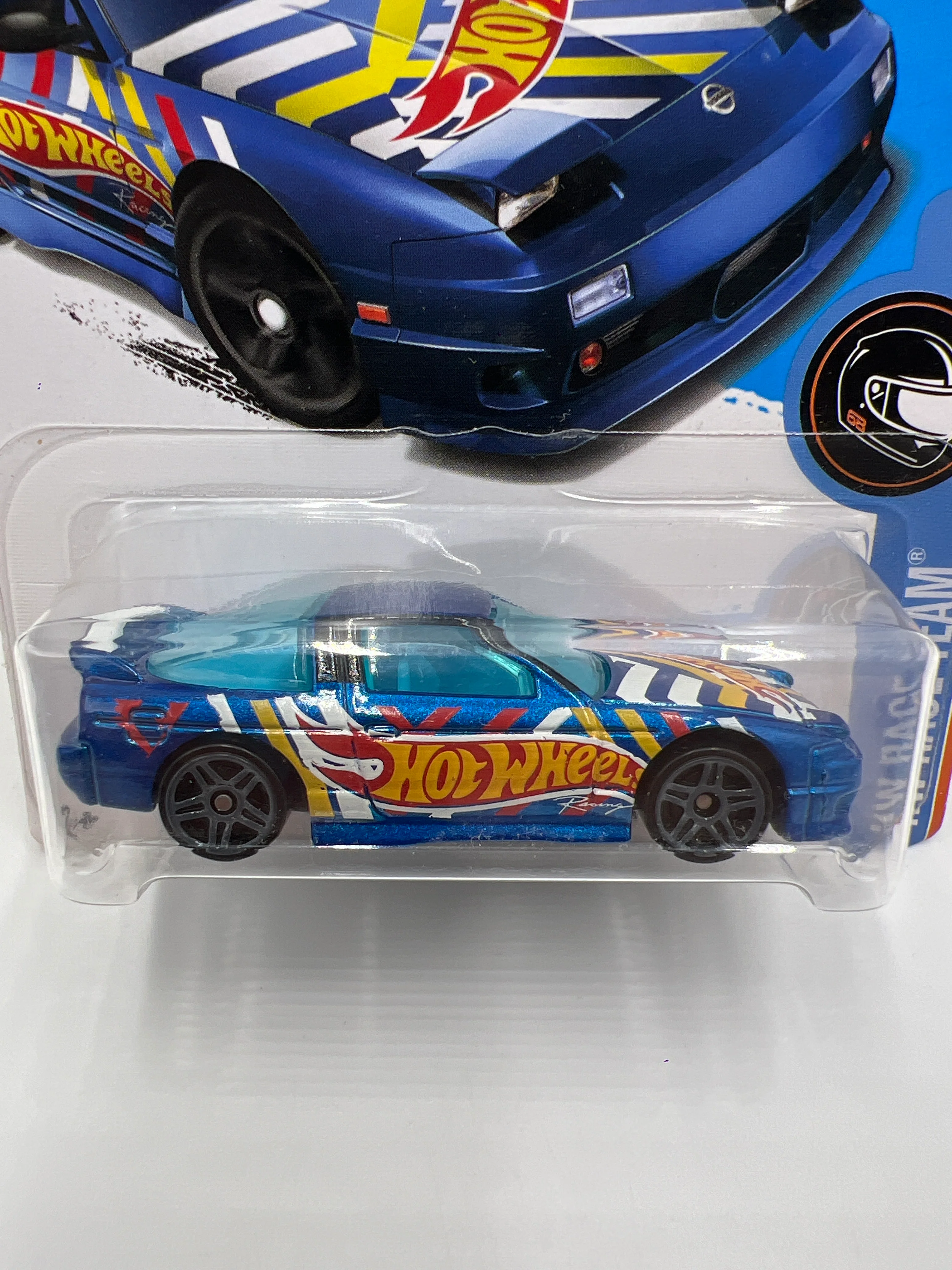 2017 Hot Wheels Race Team #225 96 Nissan 180SX Type X Blue 82C - Image 2