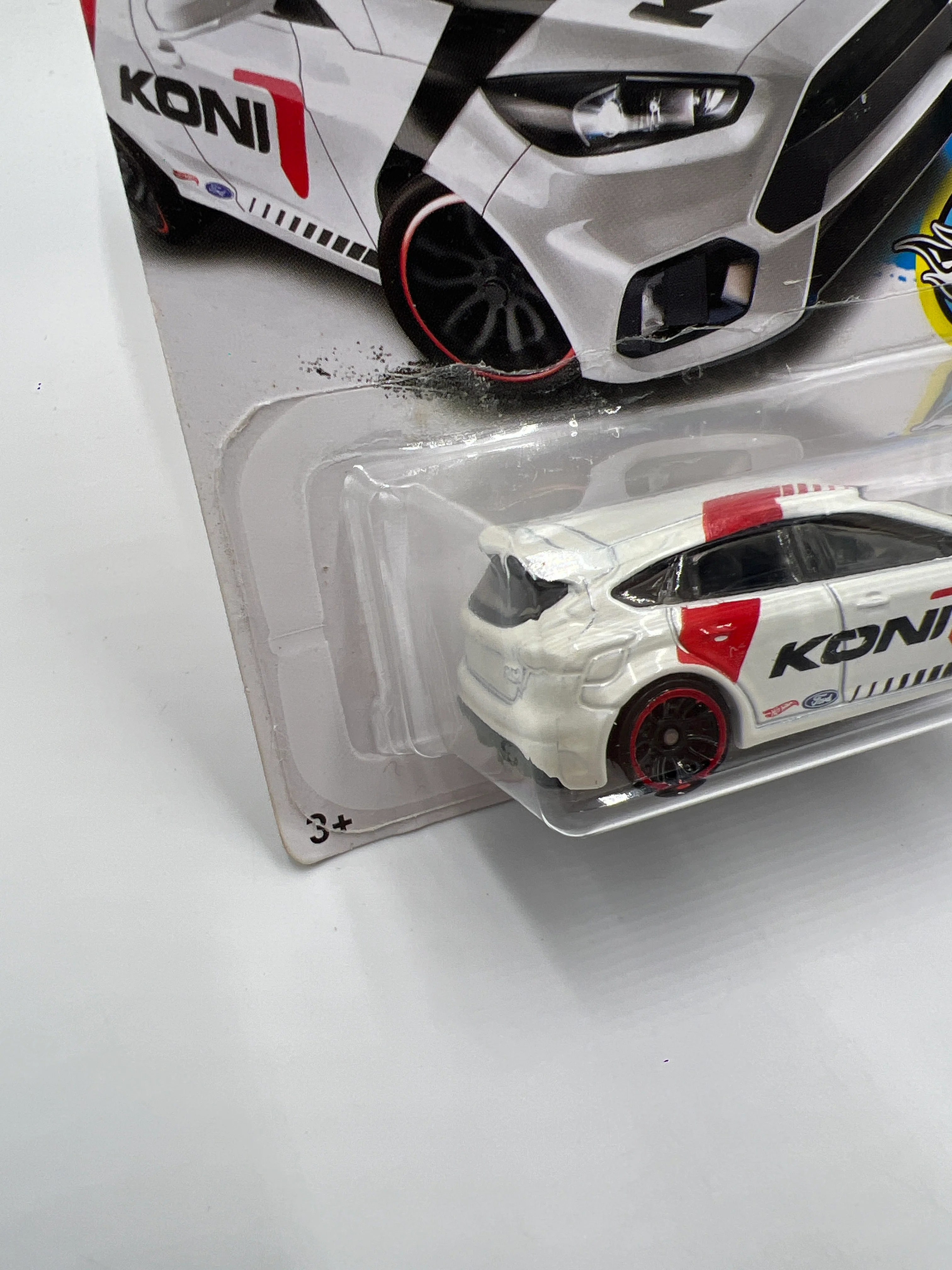 2017 Hot Wheels Speed Graphics #79 Ford Focus RS White Koni - Image 4