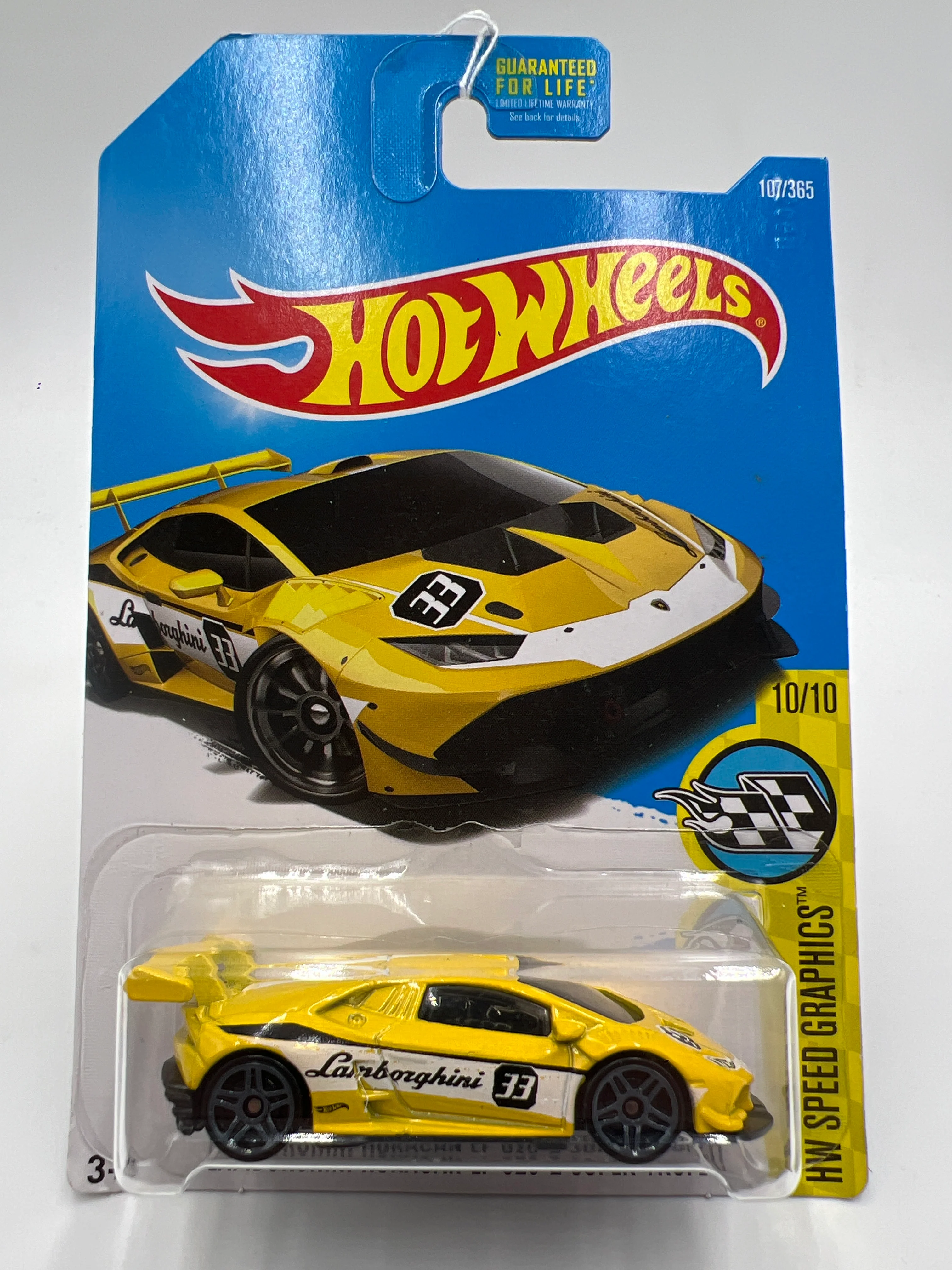 2017 Hot Wheels Speed Graphics #107 Lamborghini Huracan LP 620-2 Super Trofeo Yellow 102C - Image 2