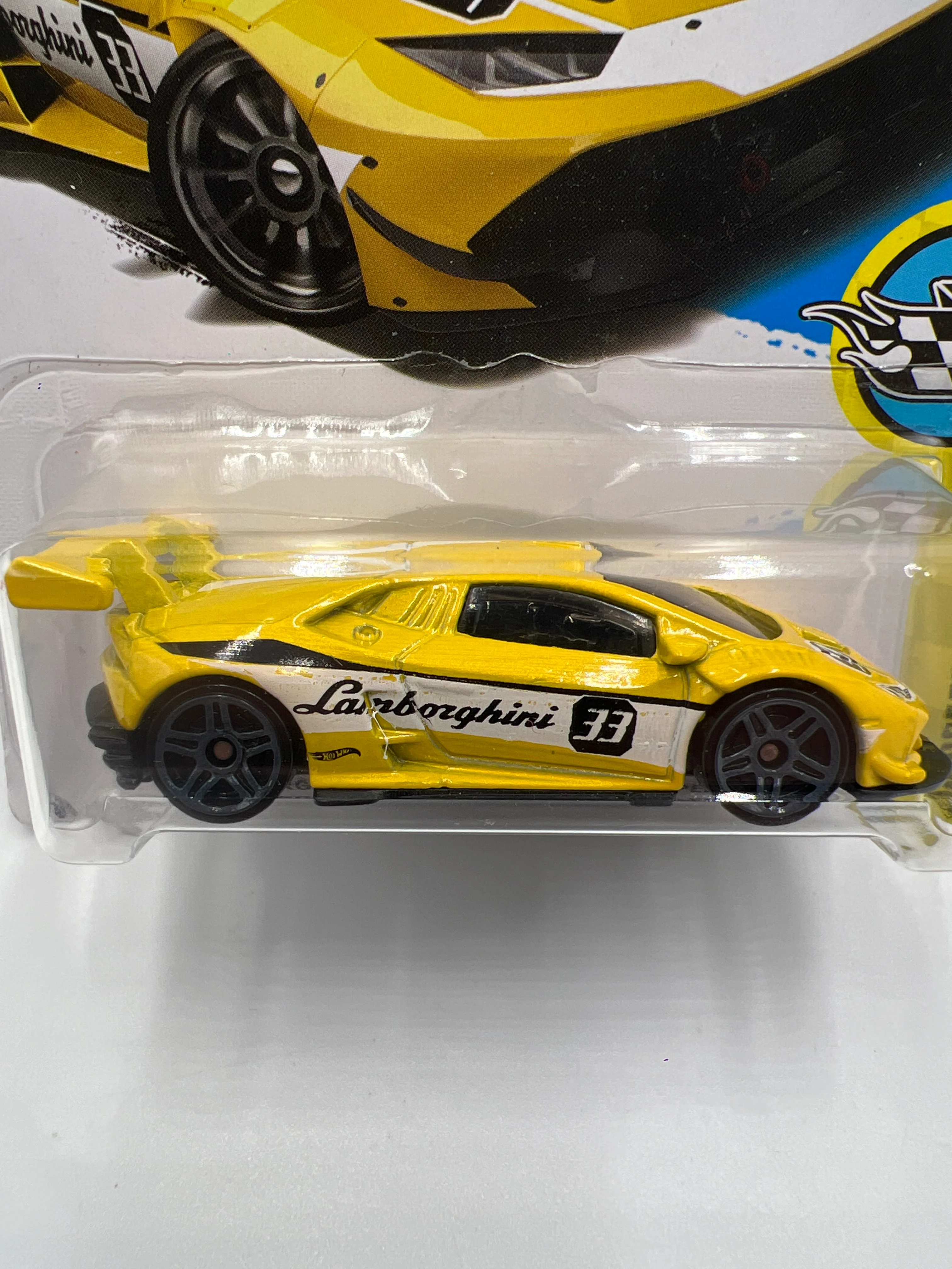 2017 Hot Wheels Speed Graphics #107 Lamborghini Huracan LP 620-2 Super Trofeo Yellow 102C - Image 3