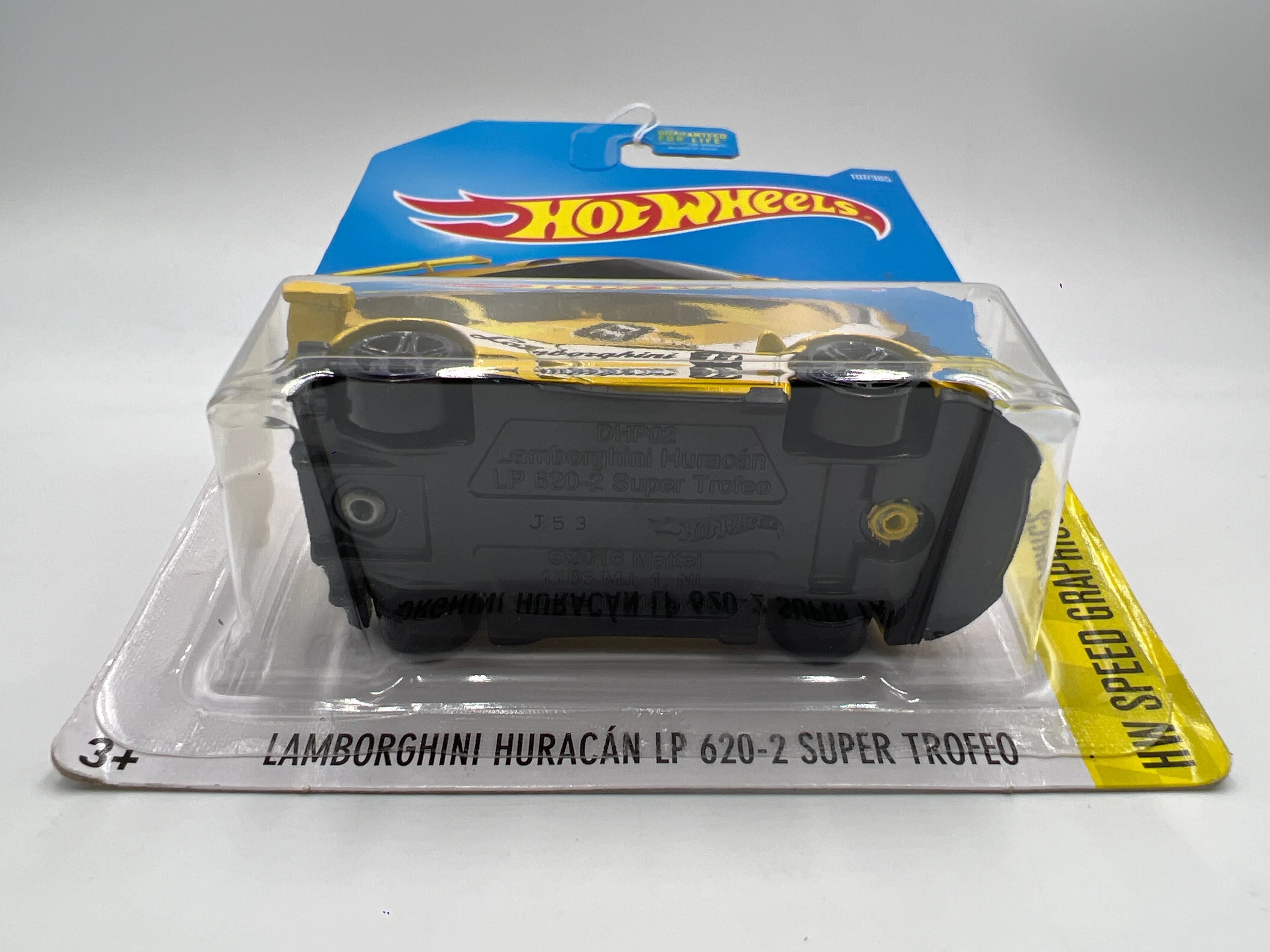 2017 Hot Wheels Speed Graphics #107 Lamborghini Huracan LP 620-2 Super Trofeo Yellow 102C - Image 6