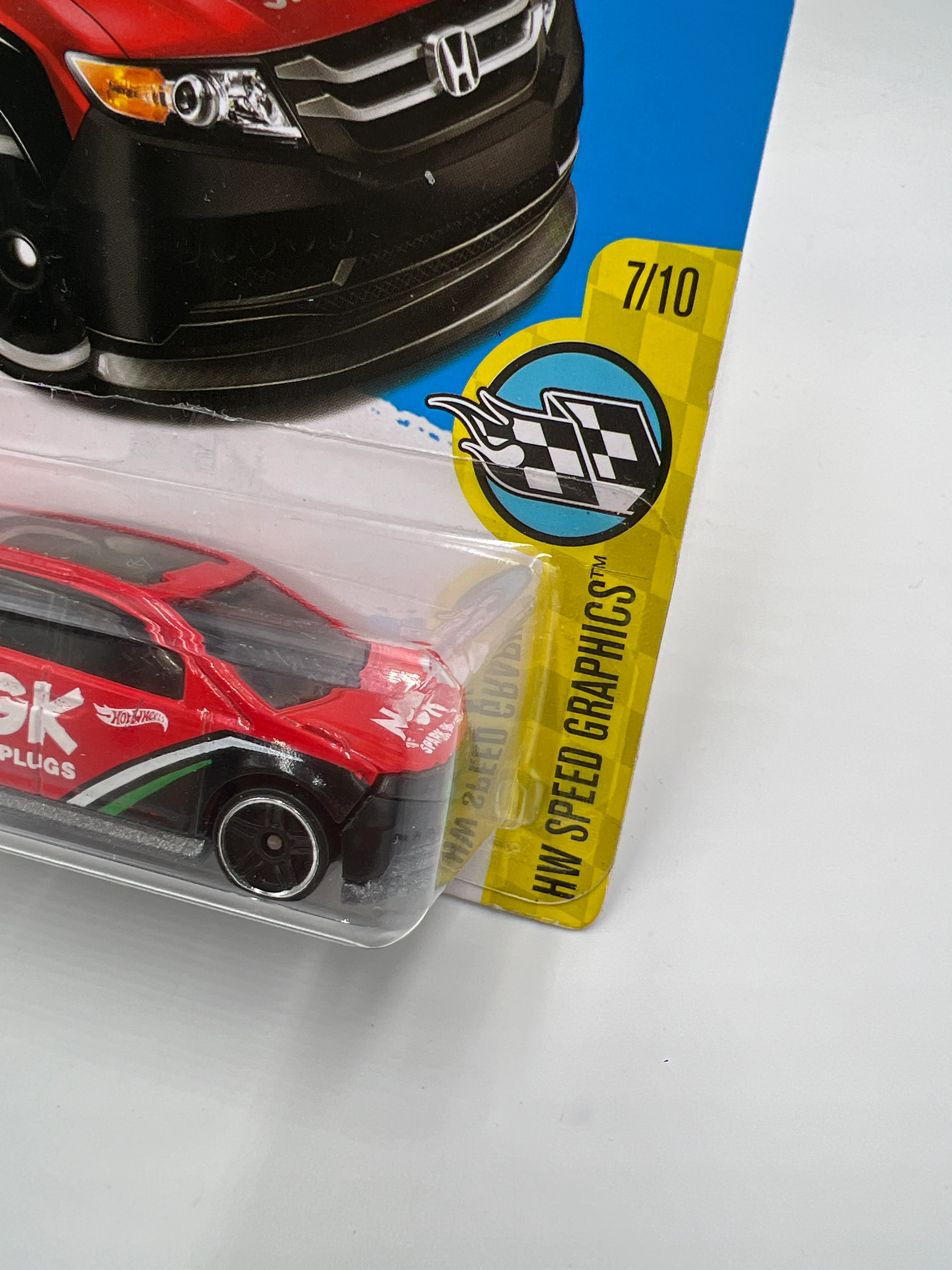 2017 Hot Wheels Speed Graphics #58 Honda Odyssey Red NGK 76A - Image 3