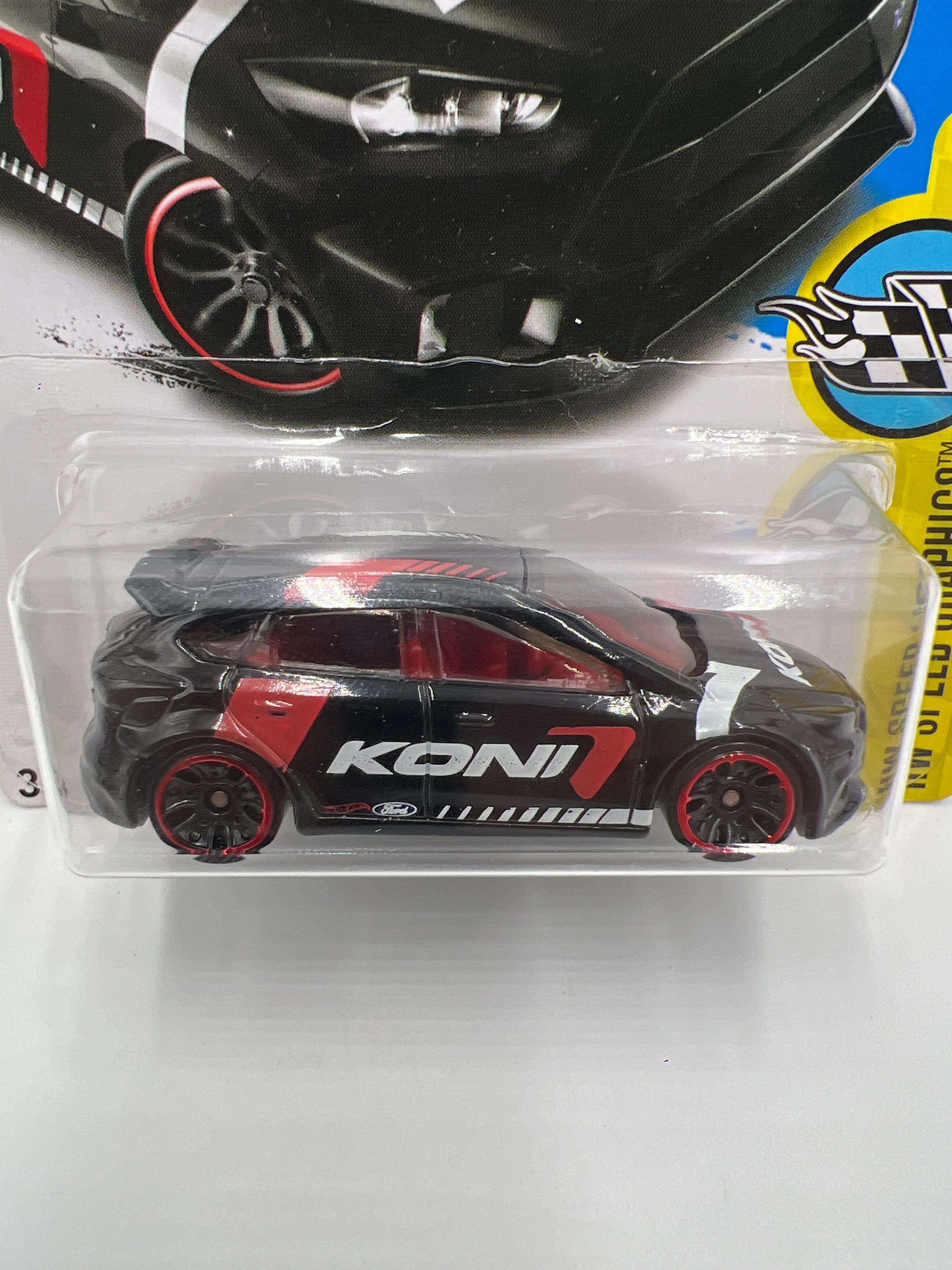 2017 Hot Wheels Speed Graphics #176 Ford Focus RS Black Koni 29E - Image 2