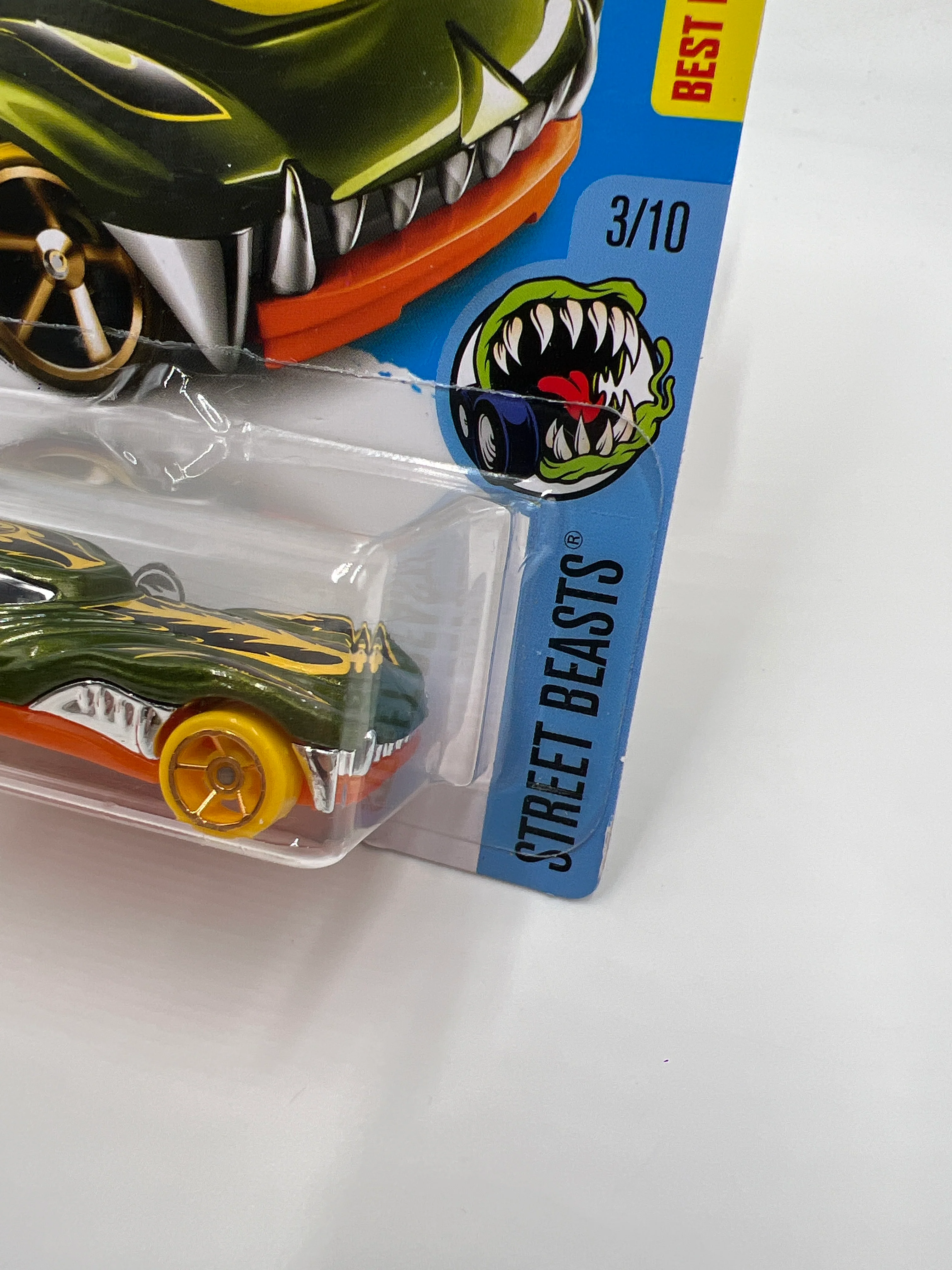 2016 Hot Wheels Street Beasts Treasure Hunt #203 Howlin Heat Green 277C - Image 4