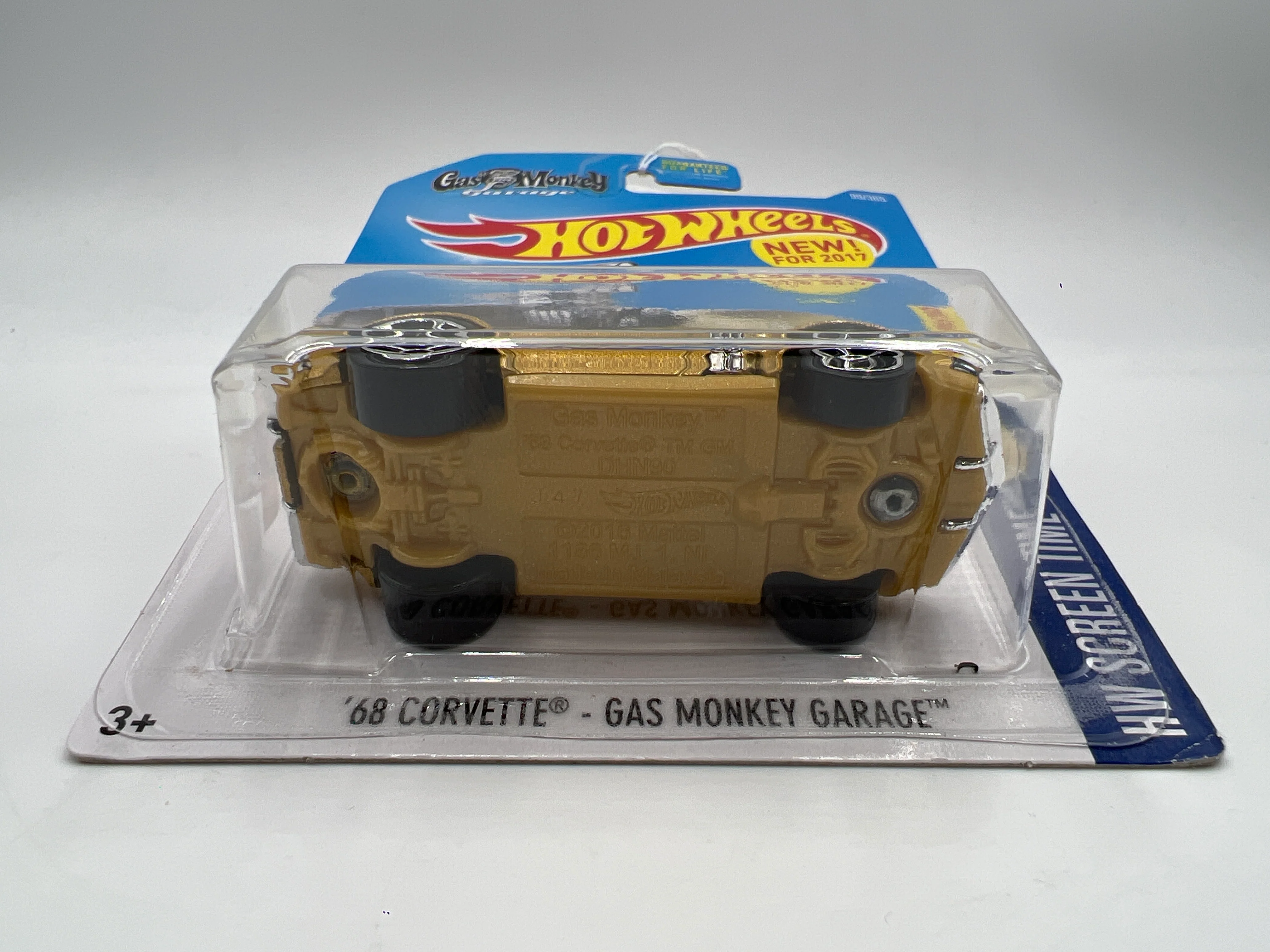 2017 Hot Wheels HW Screen Time #99 68 Corvette Gas Monkey Garage Gold 12G - Image 5