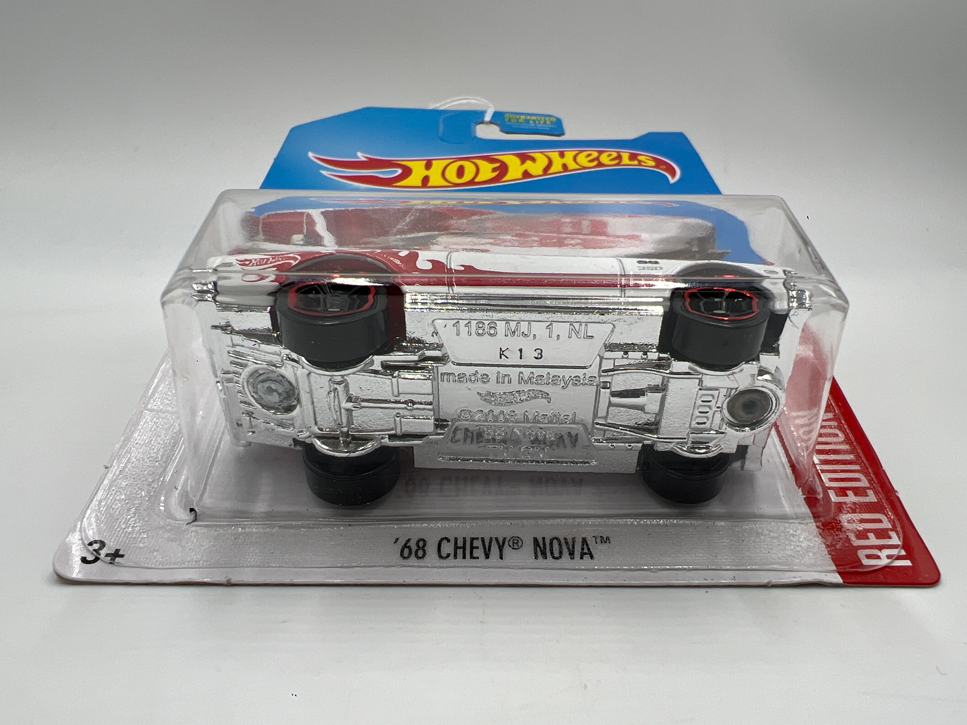 Hot Wheels Target Red Edition 68 Chevy Nova White 148C - Image 6