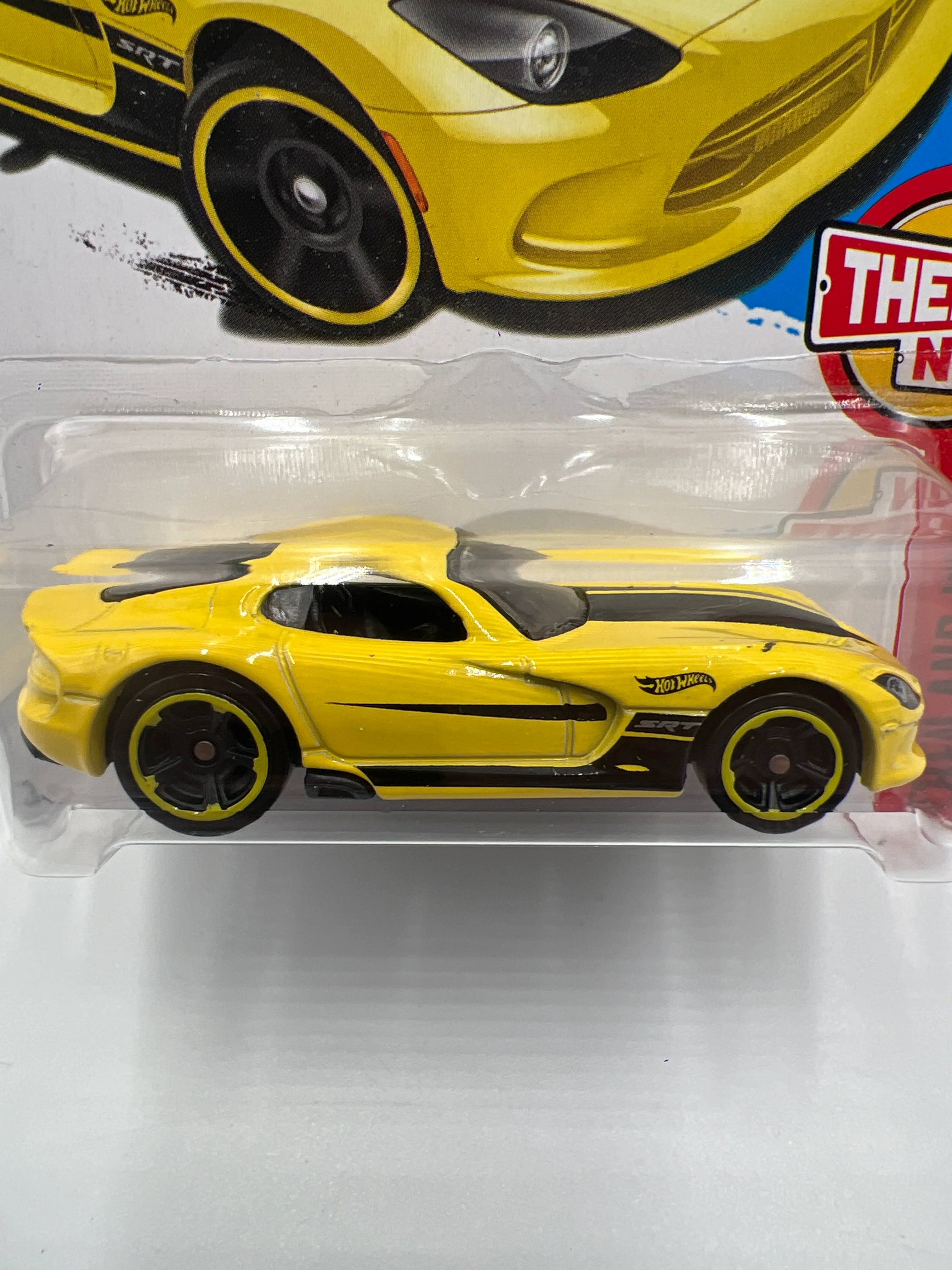 2017 Hot Wheels Then And Now #199 2013 SRT Viper Yellow 50B - Image 3