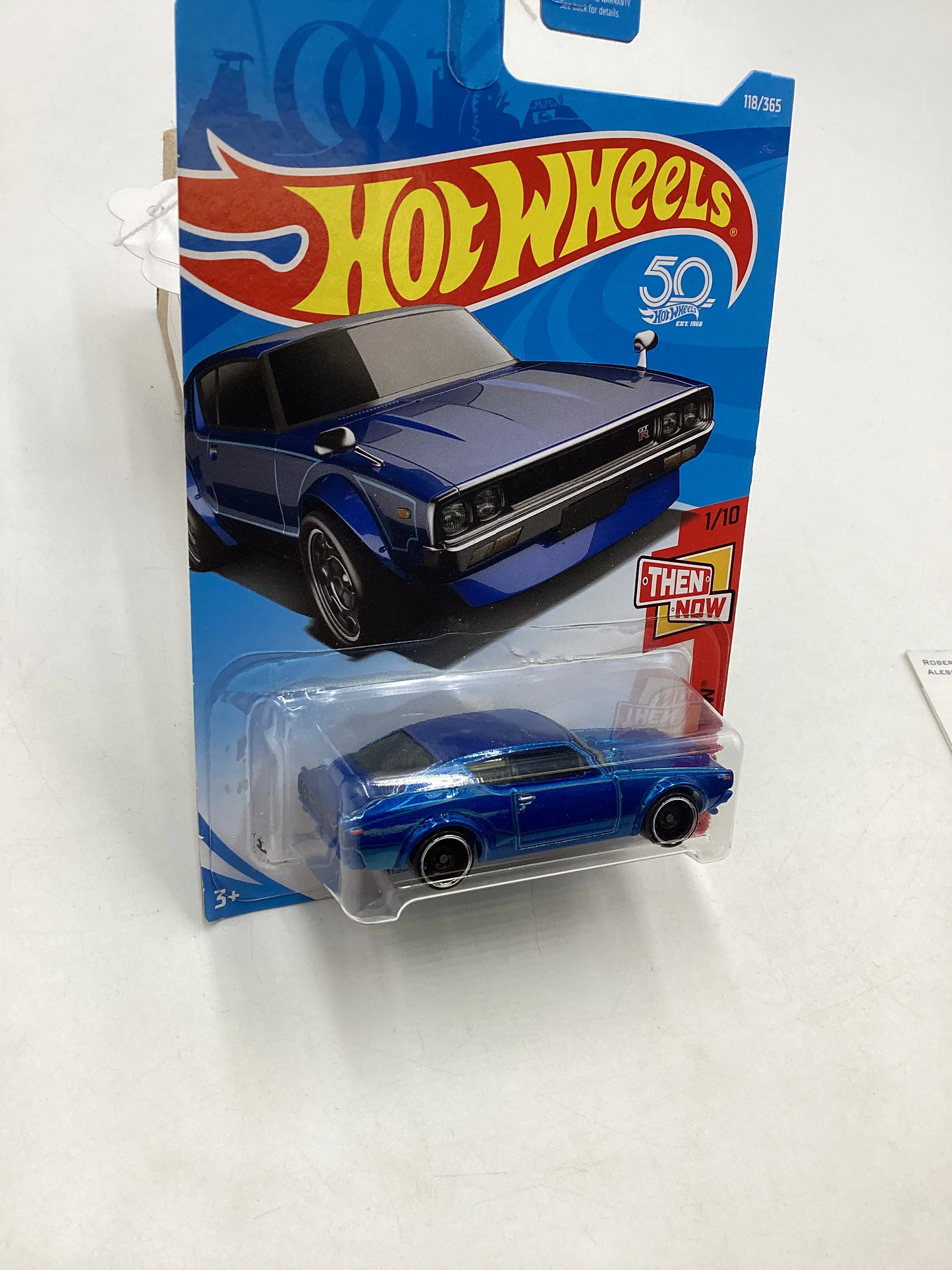 2018 Hot Wheels  #118 Blue Nissan Skyline 2000 GT-R  82F - Image 4