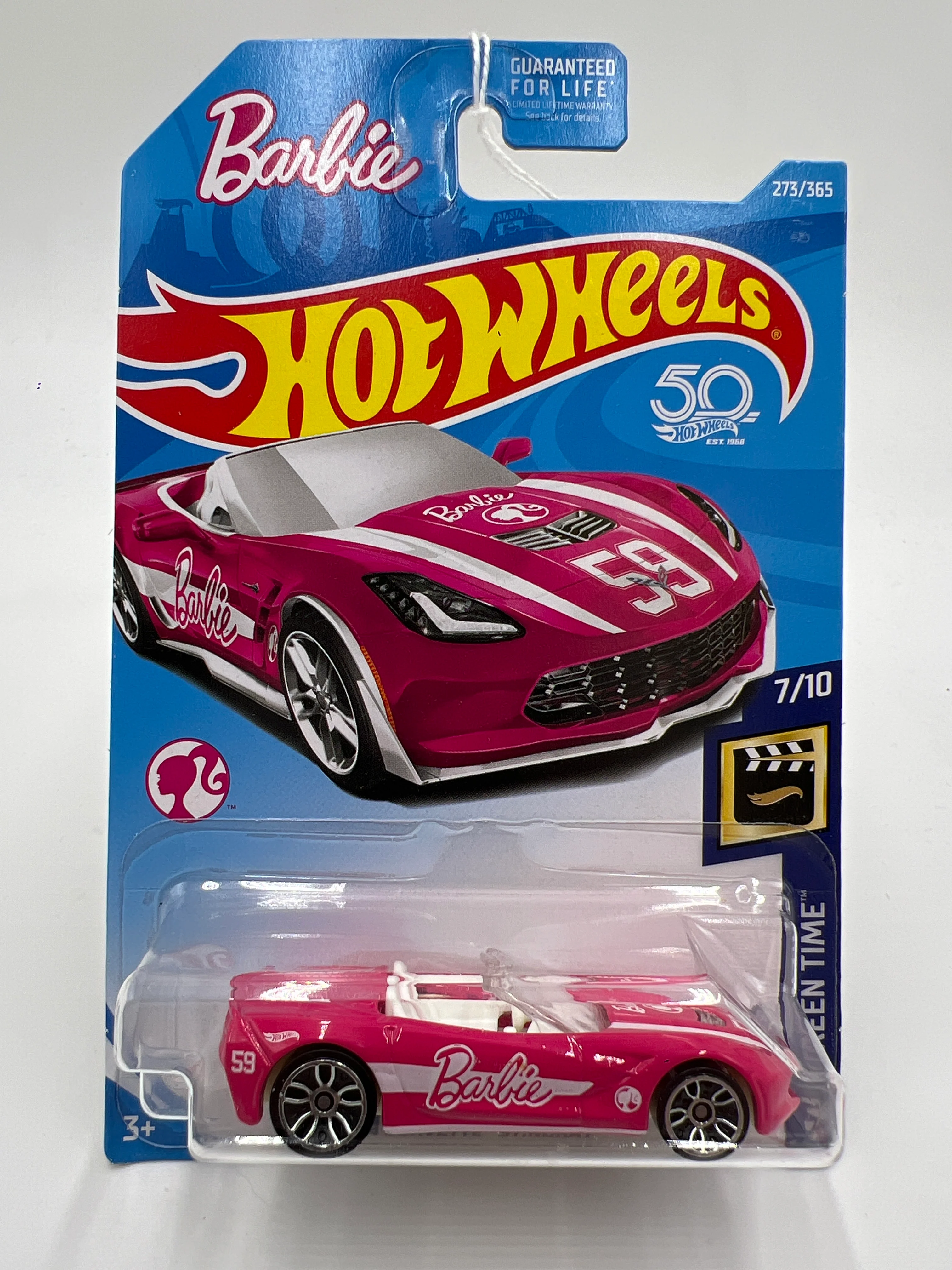 2018 Hot Wheels HW Screen Time #273 14 Corvette Stingray Pink Barbie 123A - Image 2