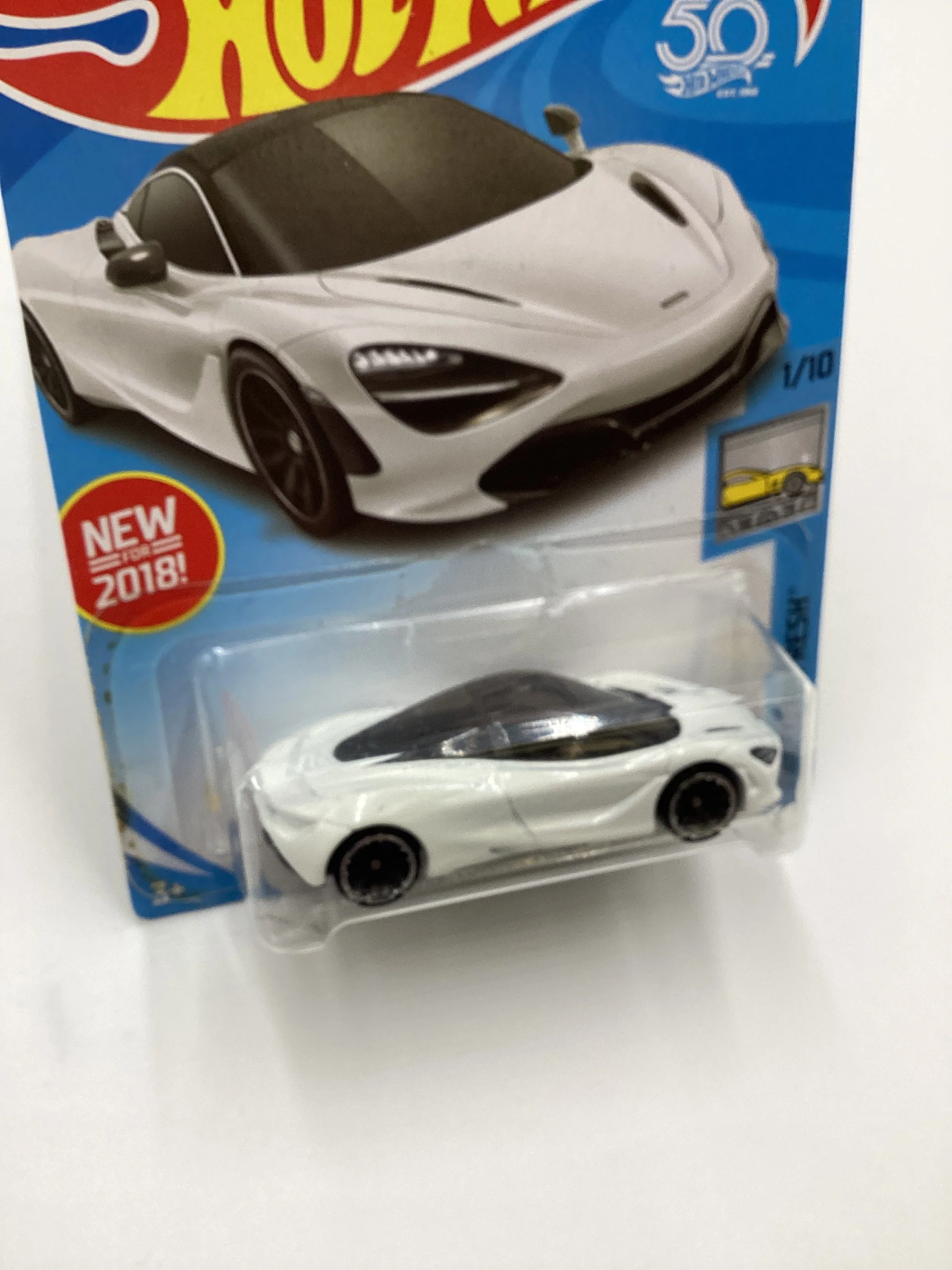 2018 Hot Wheels #318 McLaren 720S White 102i 105G - Image 4