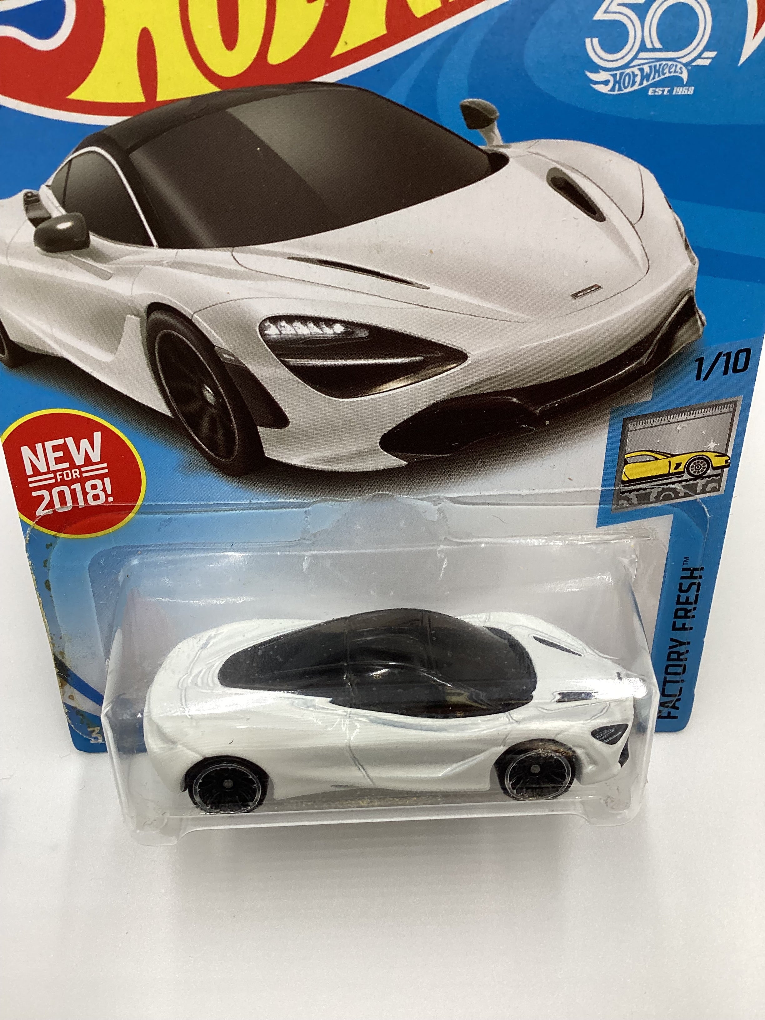 2018 Hot Wheels #318 McLaren 720S White 102i 105G - Image 5