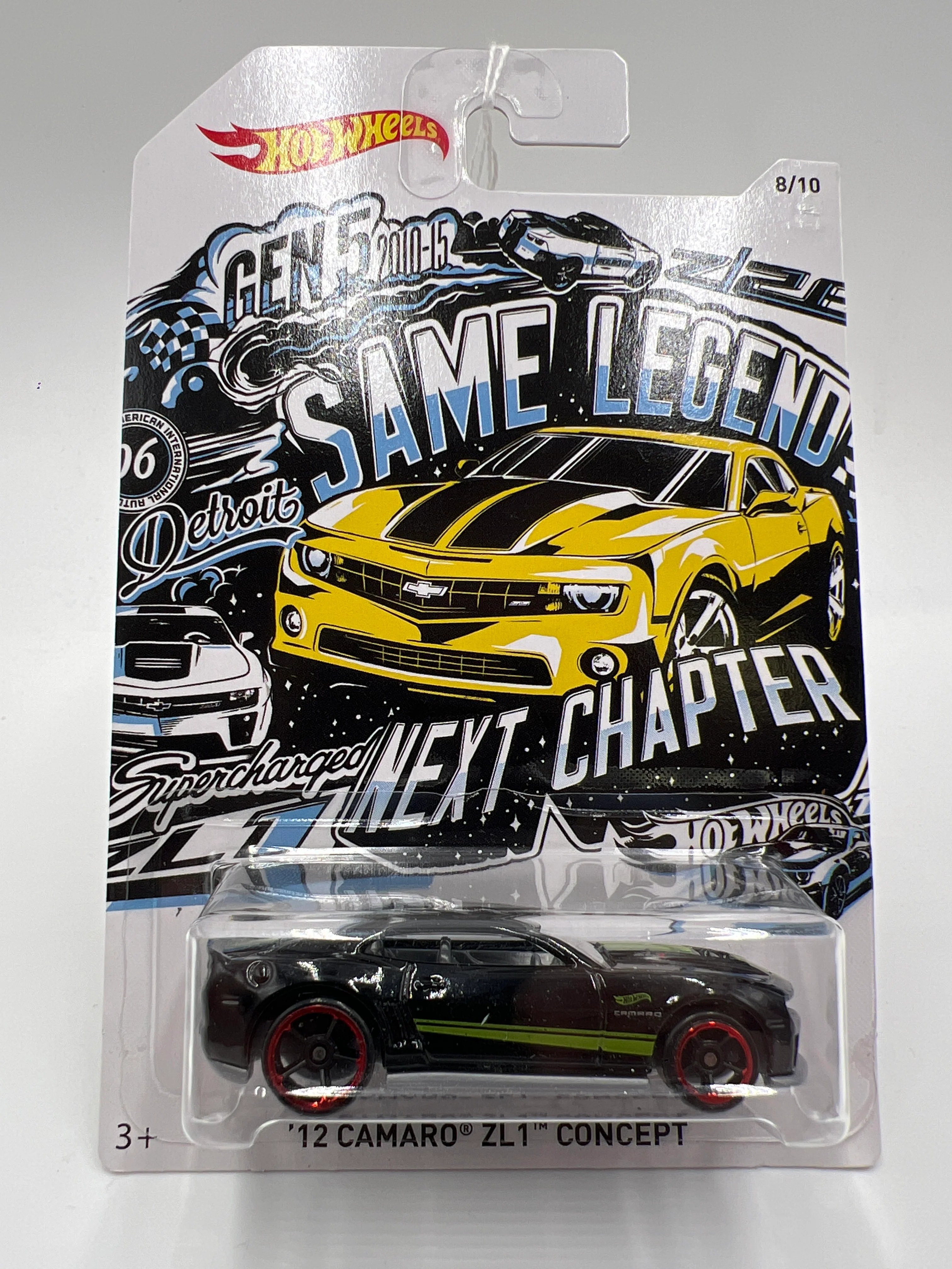 2018 Hot Wheels 50th Anniversary Camaro Series #8 12 Camaro ZL1 Concept Black 152F - Image 2
