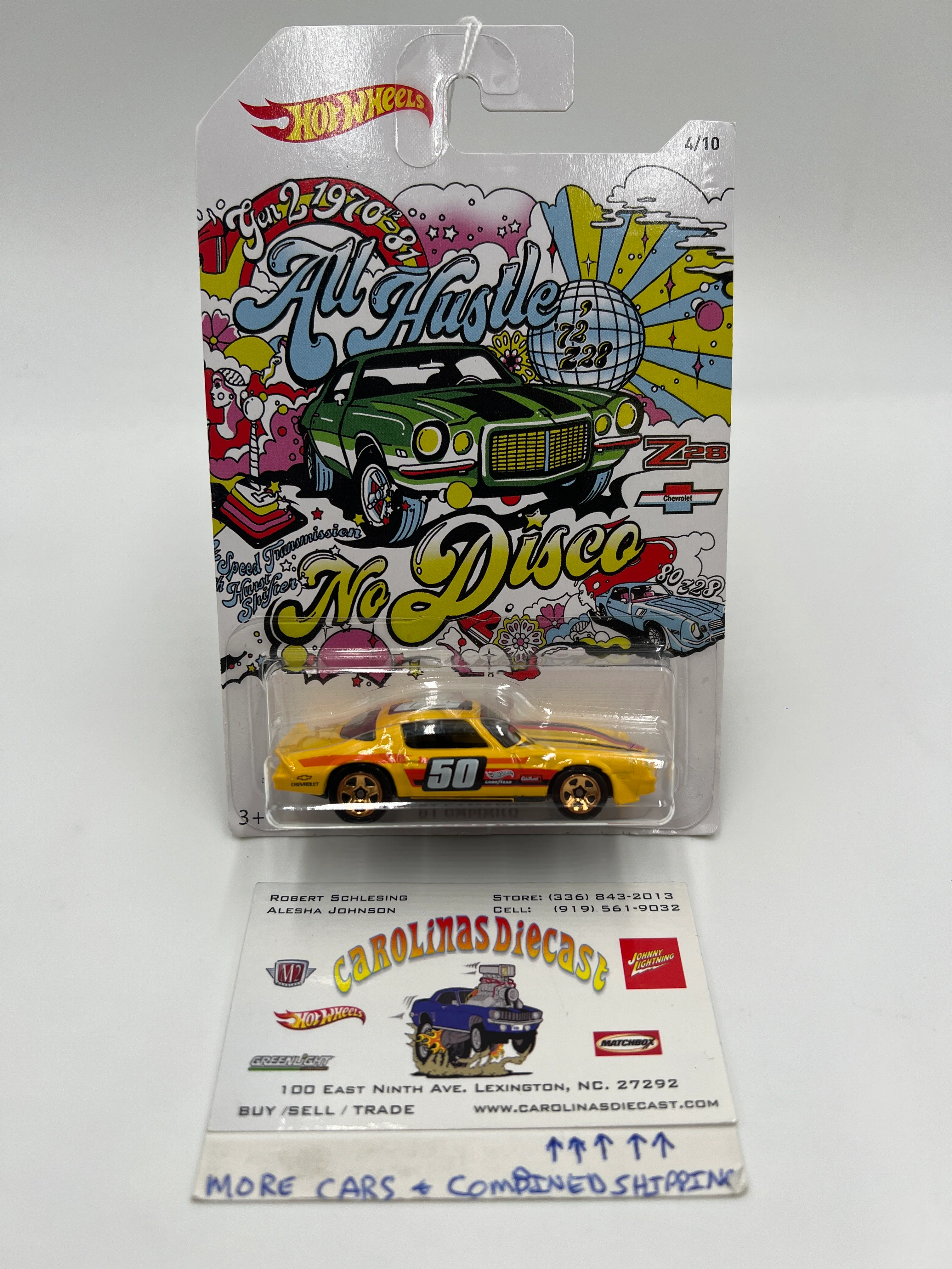 2018 Hot Wheels 50th Anniversary Camaro Series #4 81 Camaro Yellow 152F