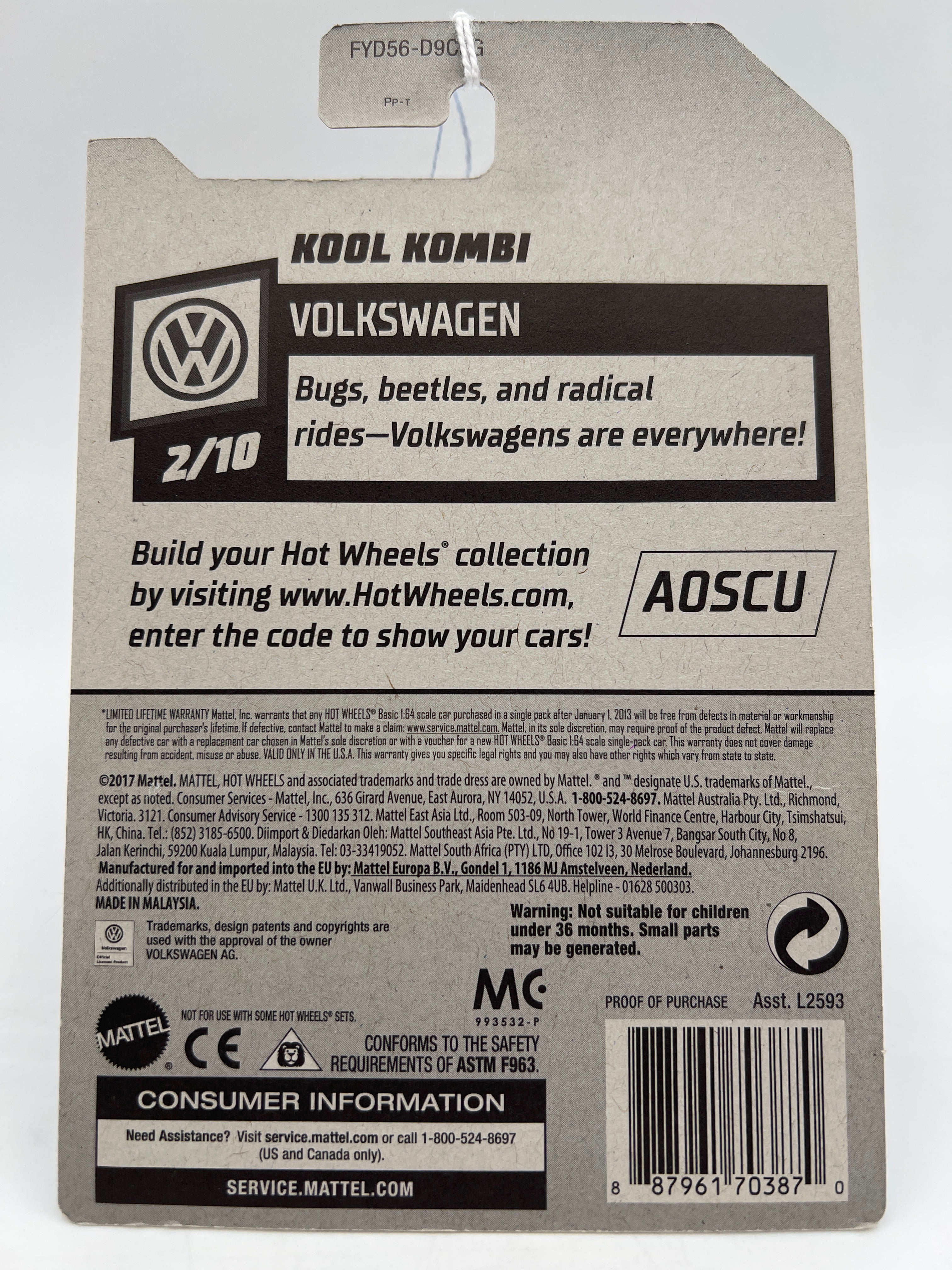 2019 Hot Wheels Volkswagen #136 Kool Kombi Blue Magnus Walker 97F - Image 7
