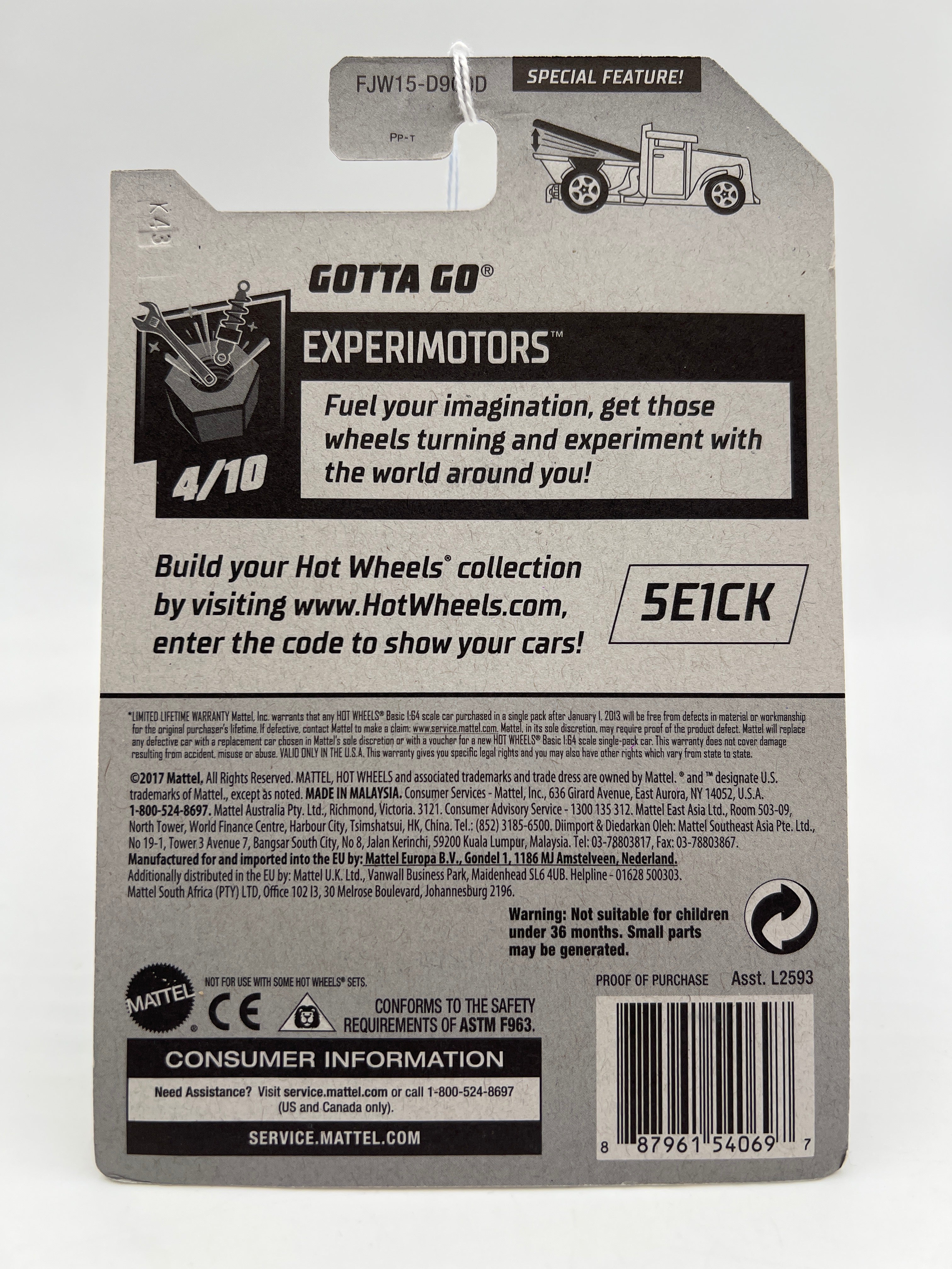 2018 Hot Wheels Experimotors #49 Gotta Go Pink - Image 7