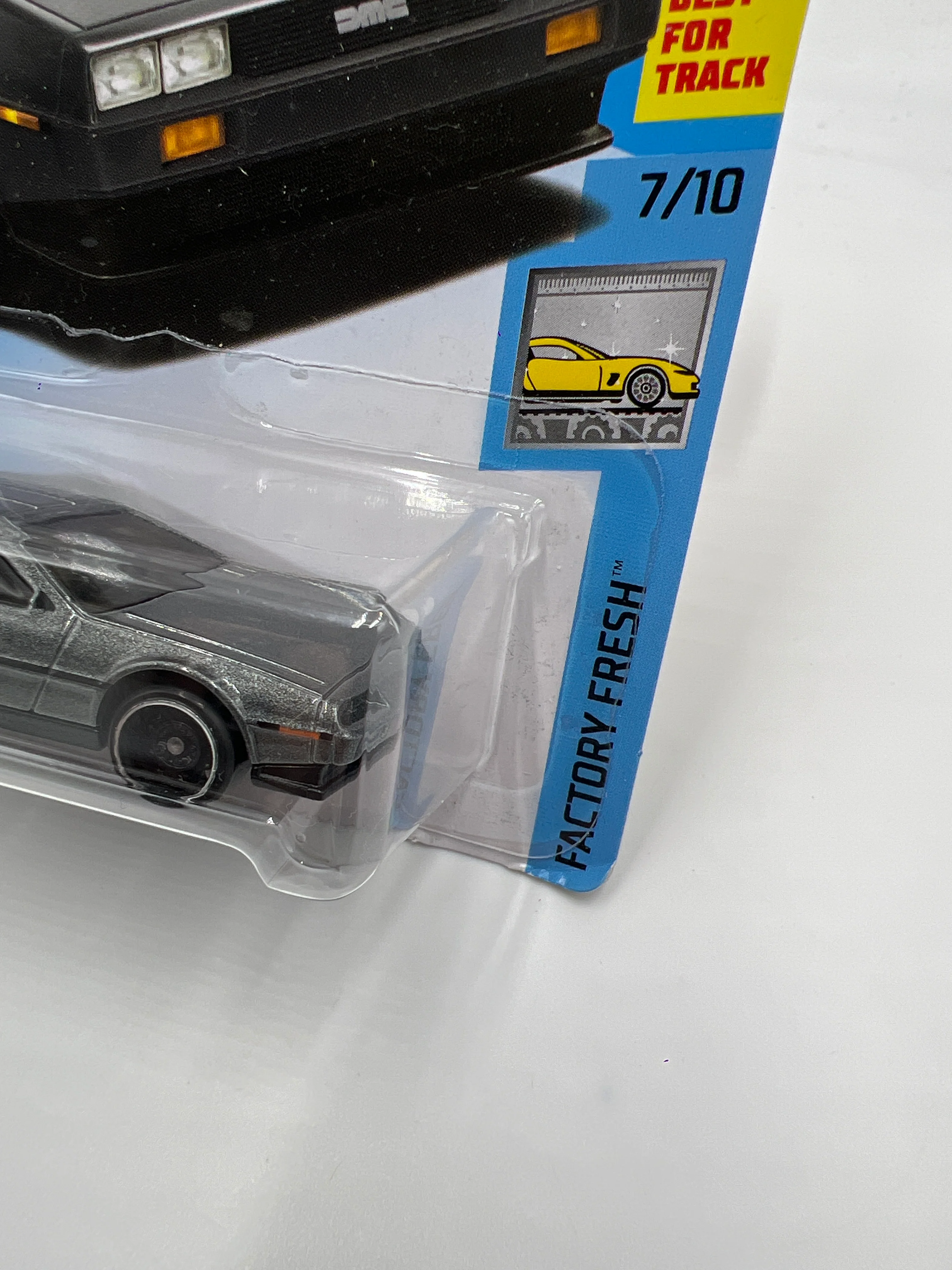 2018 Hot Wheels Factory Fresh #270 Month Card DMC Delorean Gray 59C - Image 4