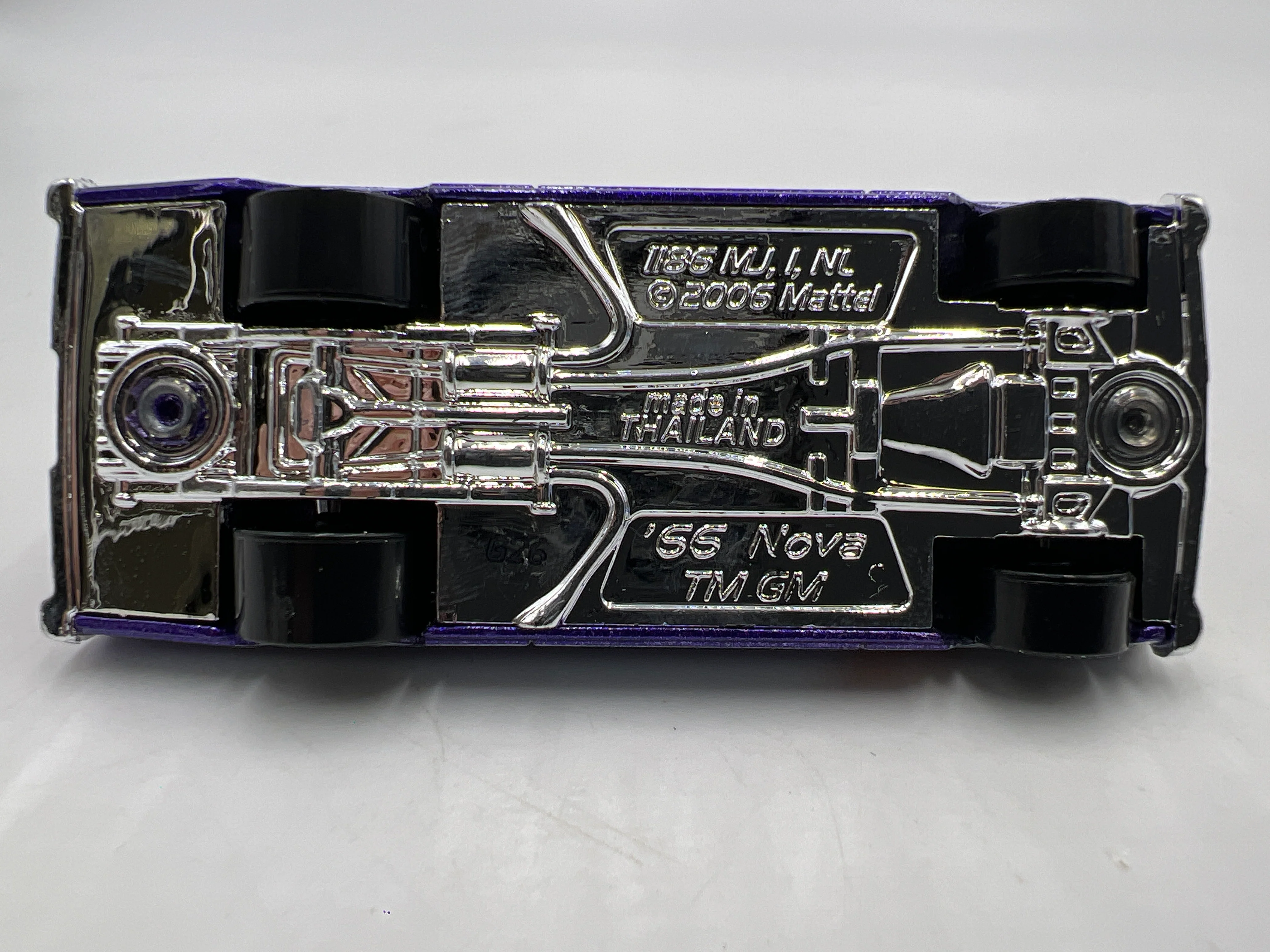 2015 Hot Wheels Mystery Models Series 1 #8 66 Chevy Nova Purple - Image 6