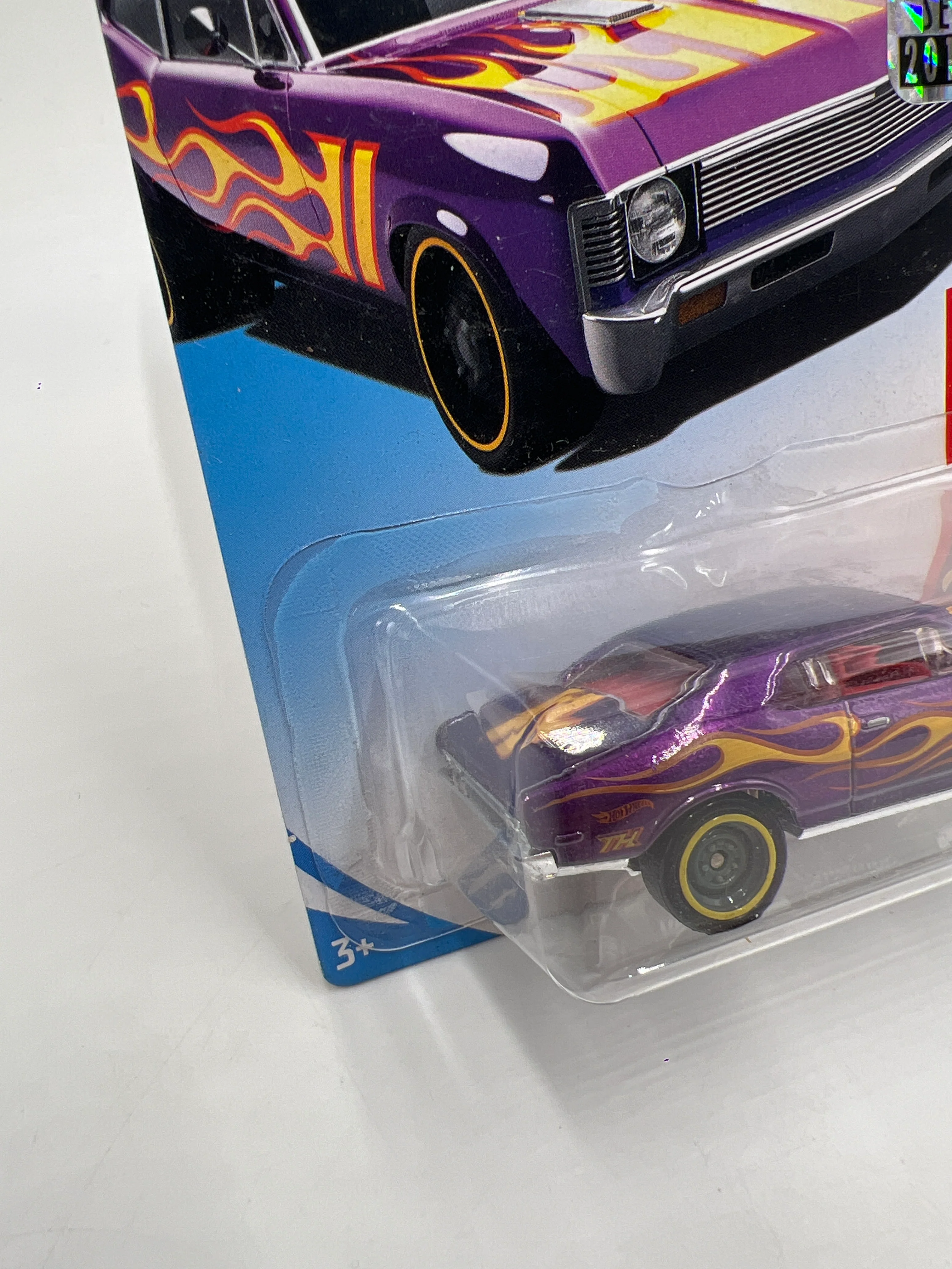 2018 Hot Wheels Factory Sealed Super Treasure Hunt 68 Chevy Nova Purple W/Protector - Image 4