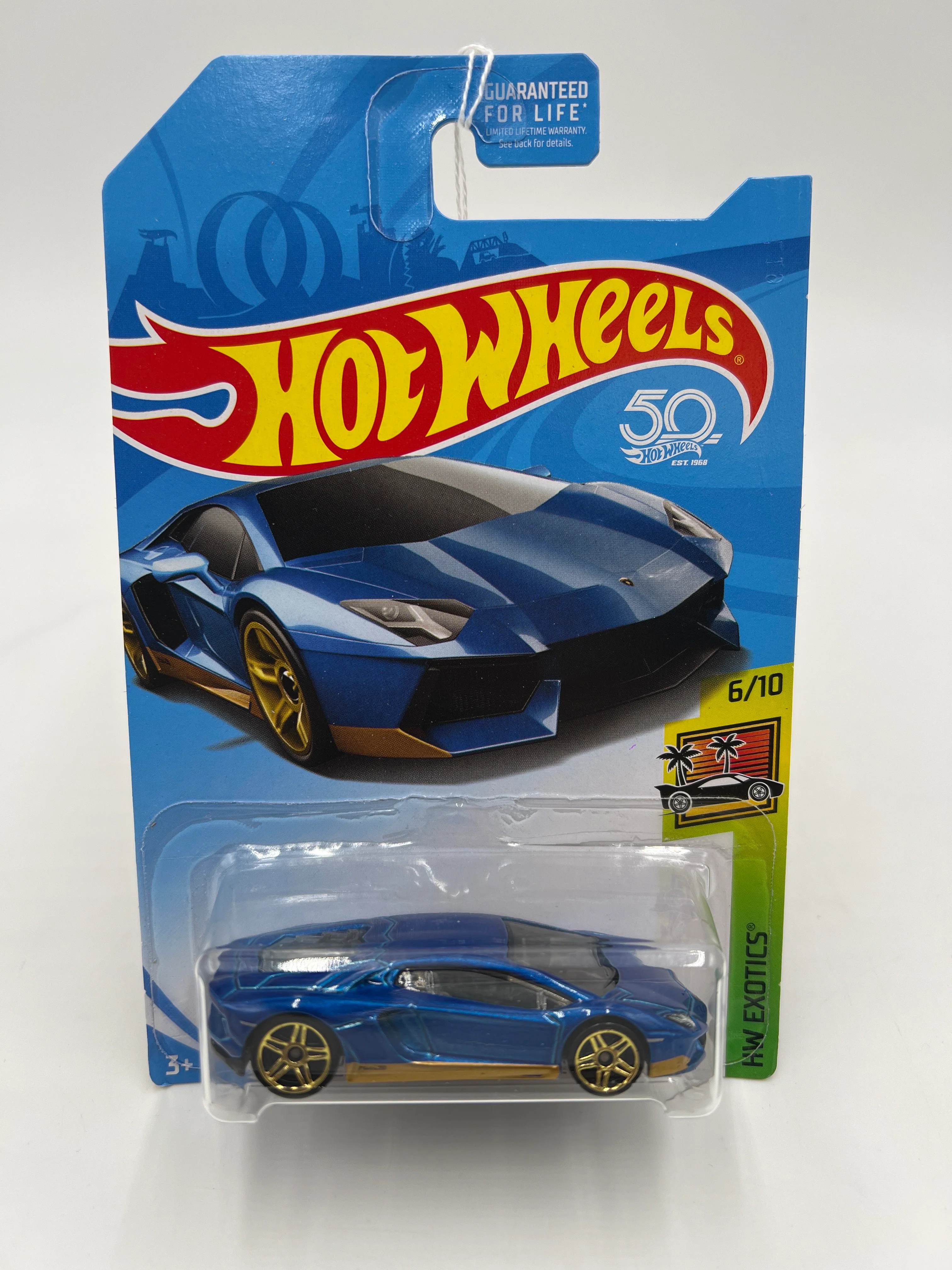 2018 Hot Wheels Lamborghini Aventador Miura Homage Kmart Exclusive Blue 238E - Image 2