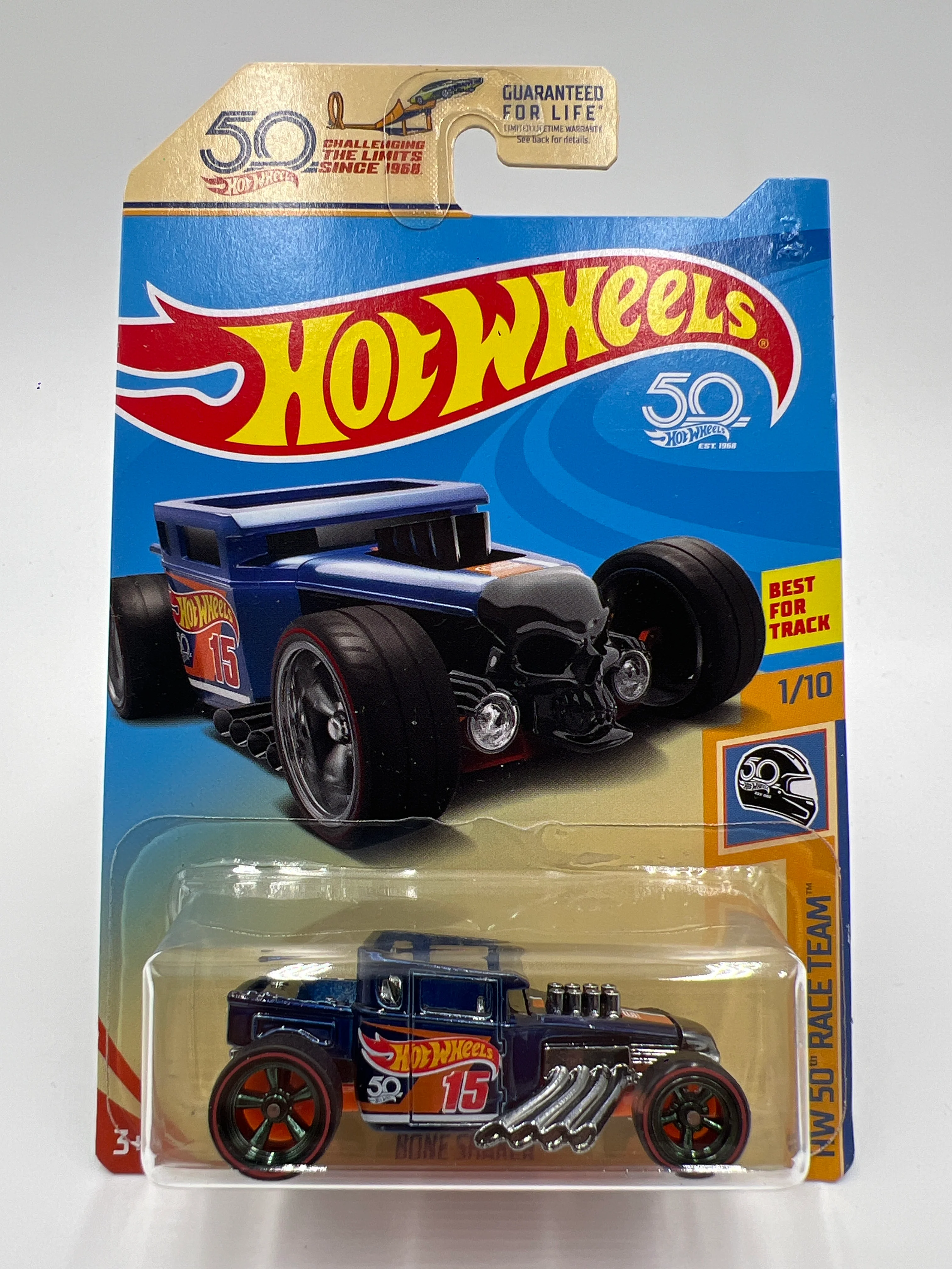 2018 Hot Wheels Super Treasure Hunt Bone Shaker Ultimate Chase W/Protector - Image 2
