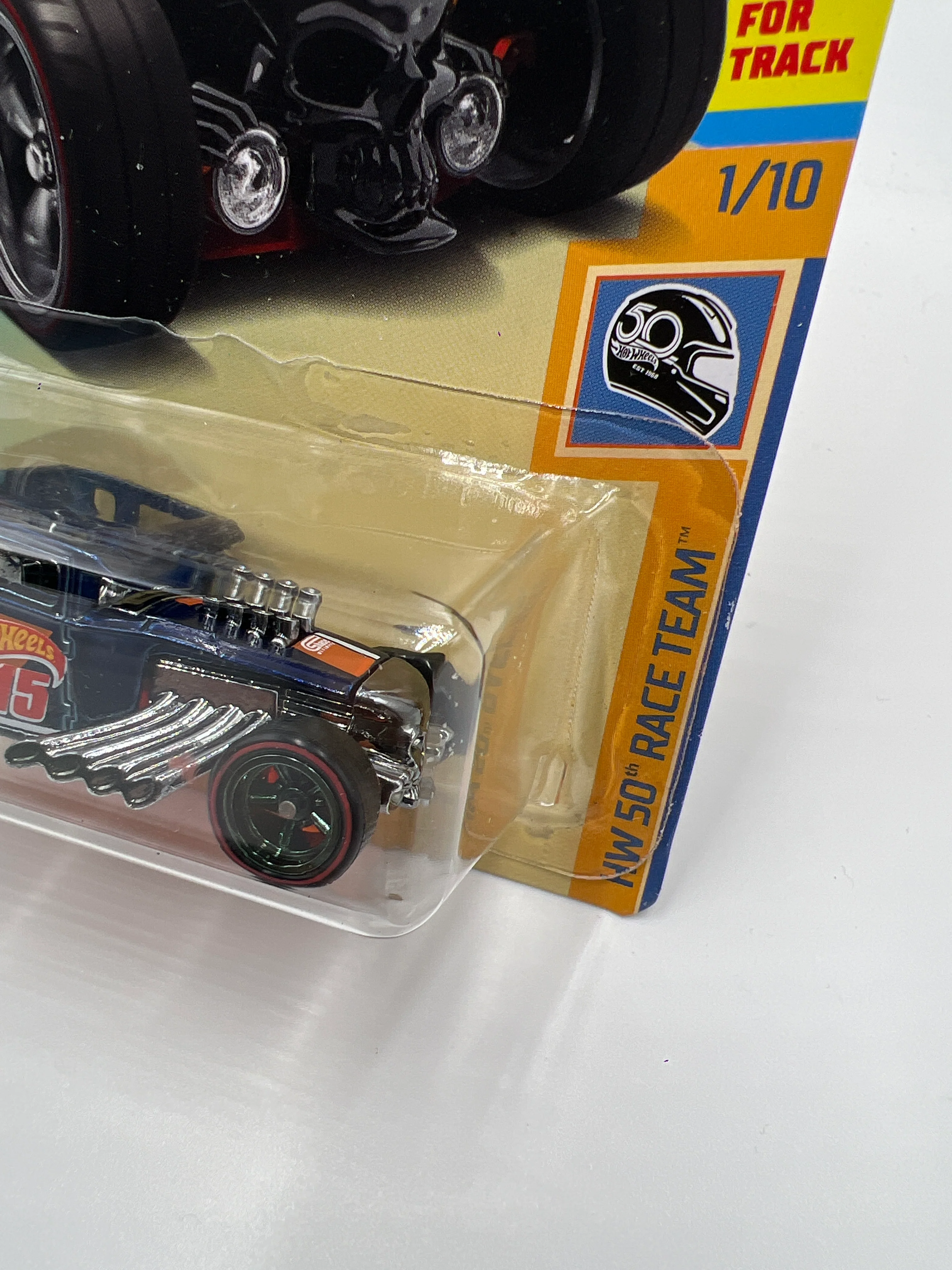 2018 Hot Wheels Super Treasure Hunt Bone Shaker Ultimate Chase W/Protector - Image 4