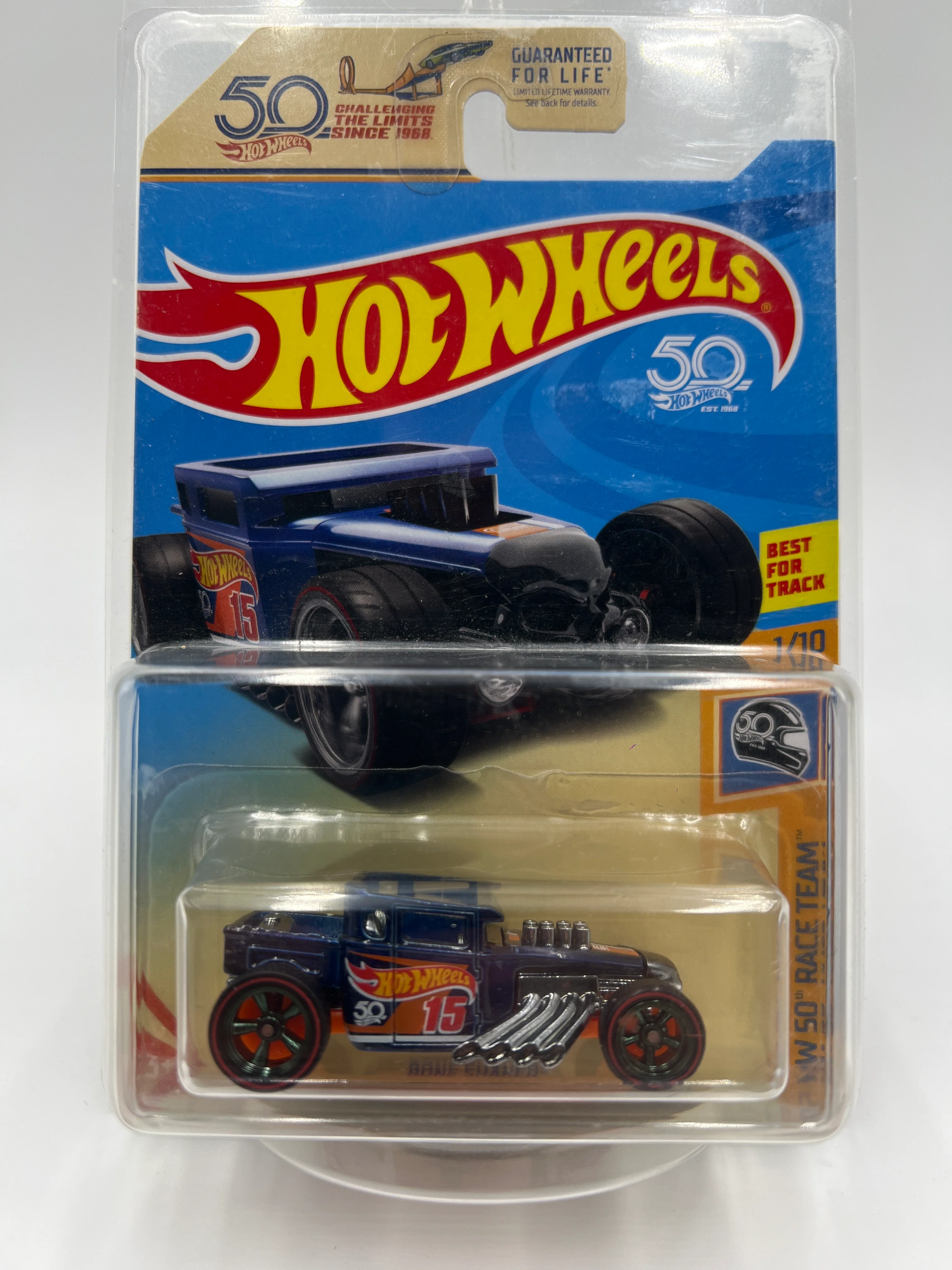 2018 Hot Wheels Super Treasure Hunt Bone Shaker Ultimate Chase W/Protector - Image 7