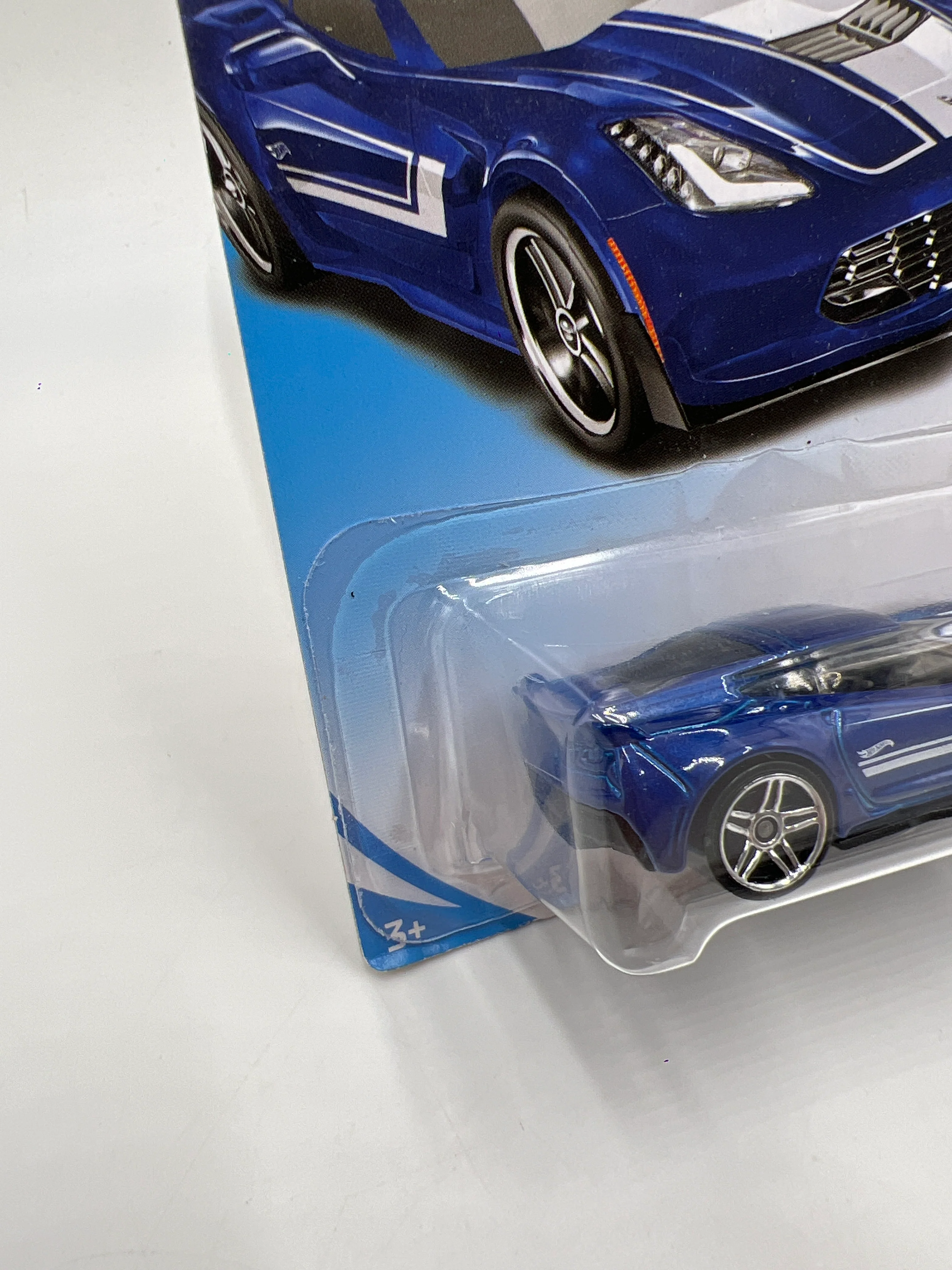 2018 Hot Wheels Then And Now #339 Corvette C7 Z06 Blue 1C - Image 4