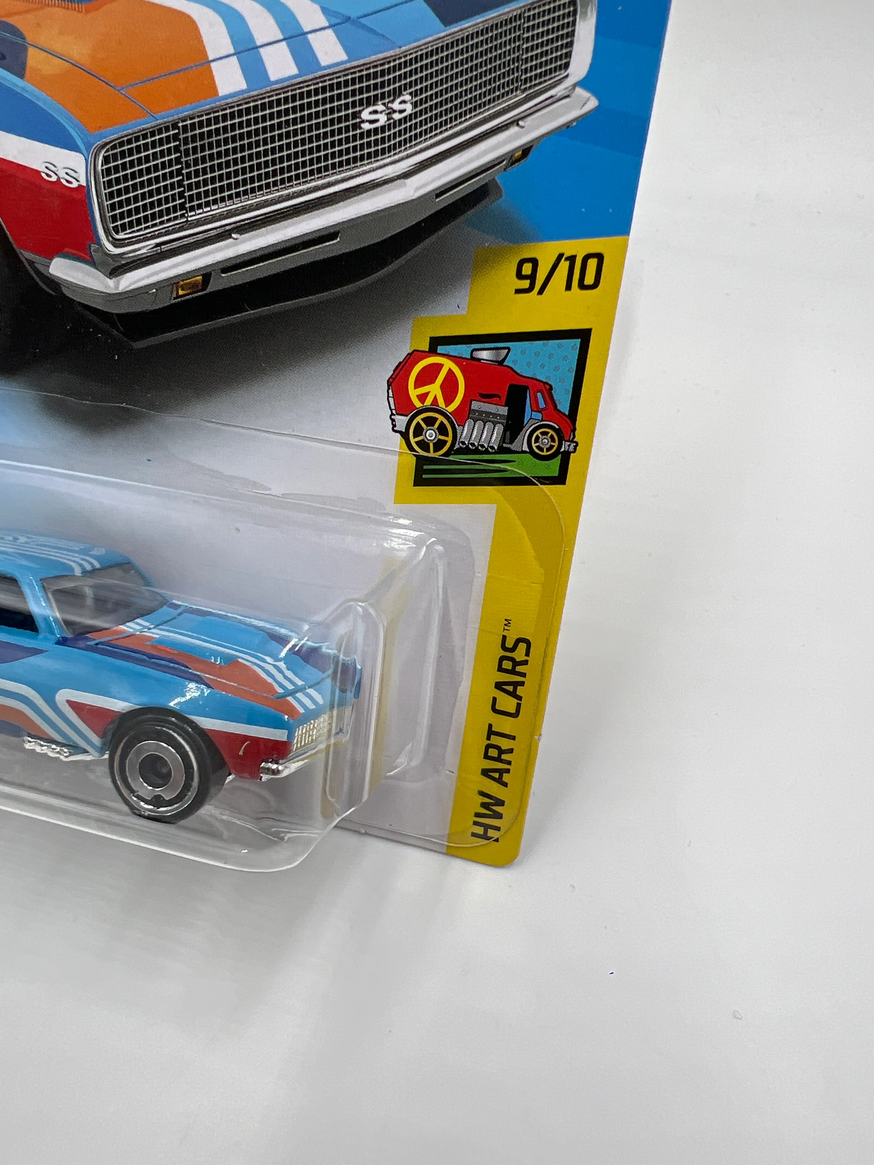 2019 Hot Wheels Treasure Hunt Art Cars #248 67 Camaro Blue 282D - Image 3