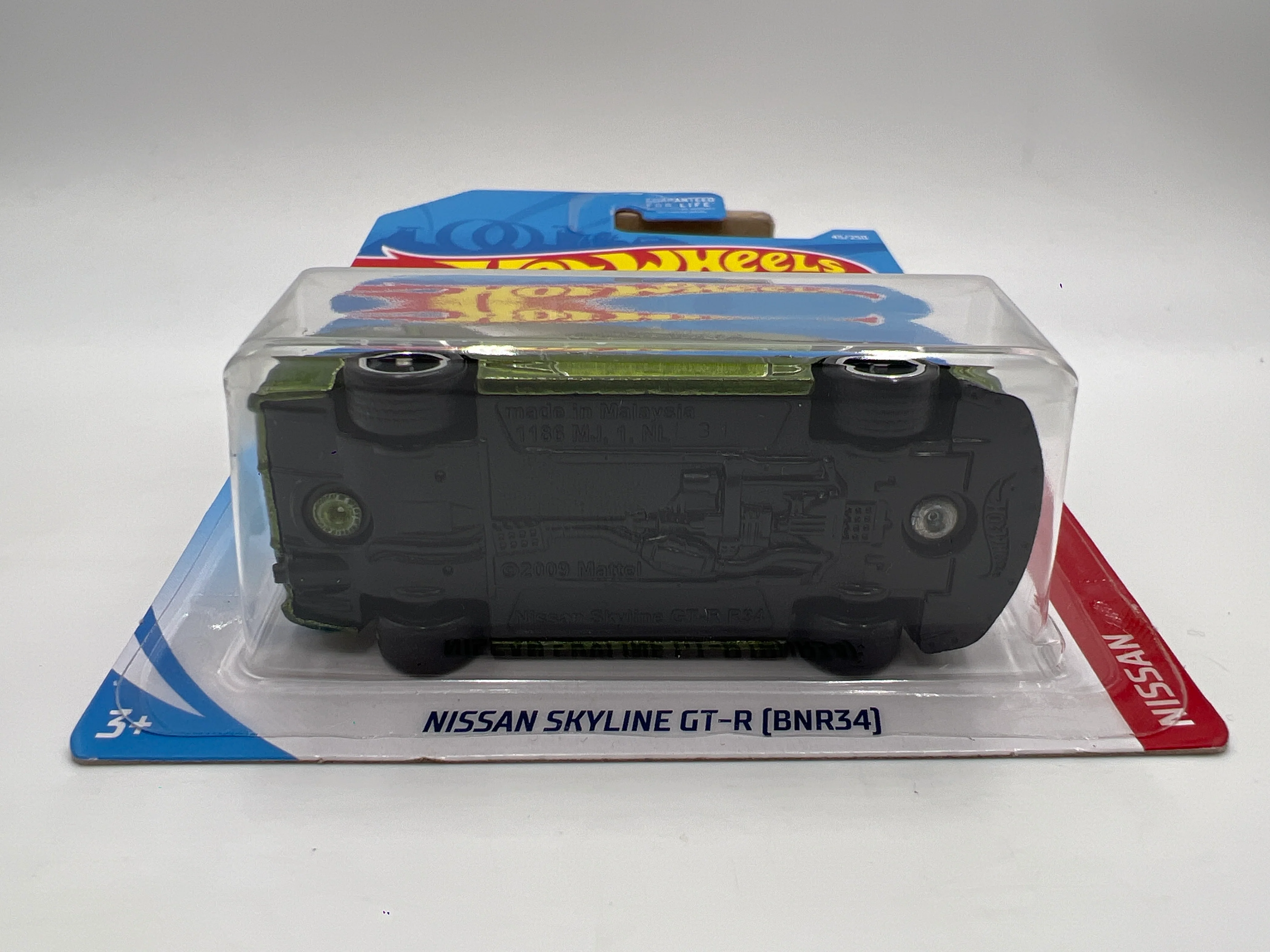 2019 Hot Wheels #45 Super Treasure Hunt Nissan Skyline GT-R BNR34 Green W/Protector - Image 6
