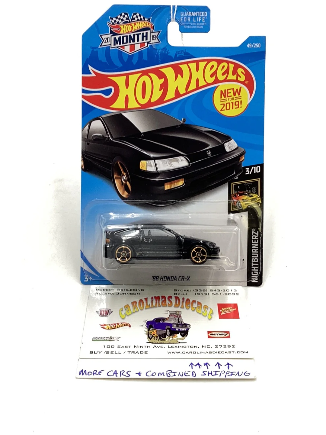 2019 Hot wheels #49 88 Honda CR-X 77E