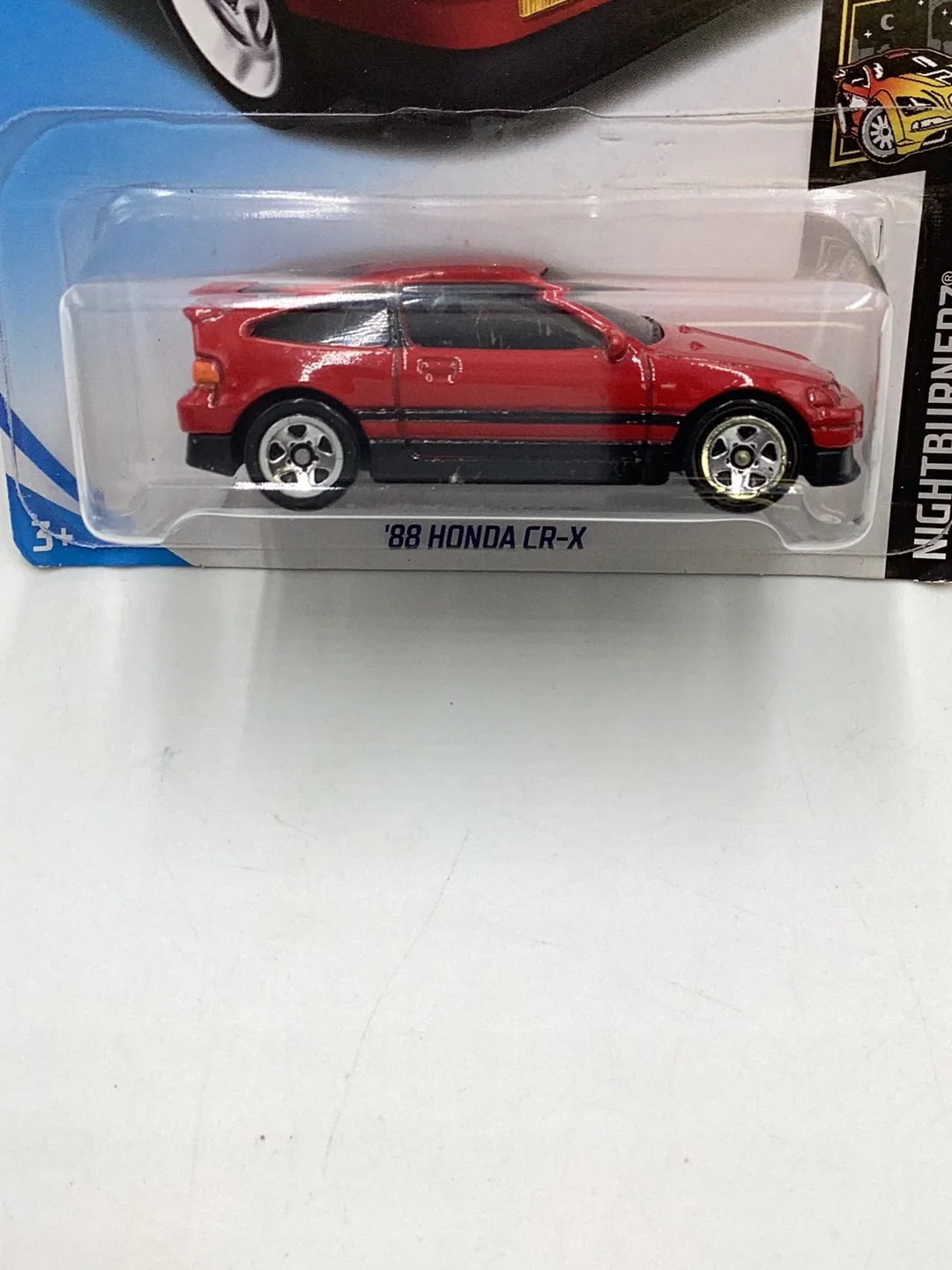 2019 Hot wheels #49 88 Honda CR-X Red 77F - Image 3