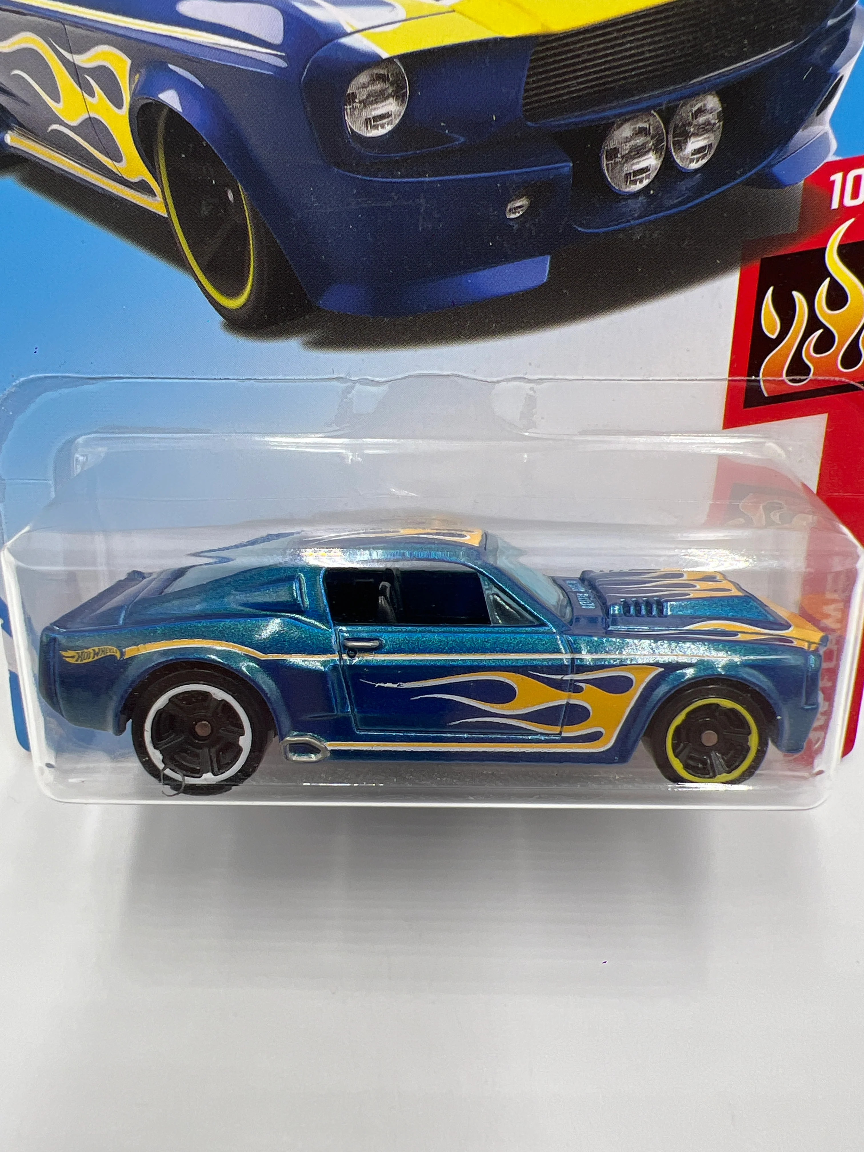 2019 Hot Wheels Flames #33 67 Shelby GT-500 Blue - Image 2