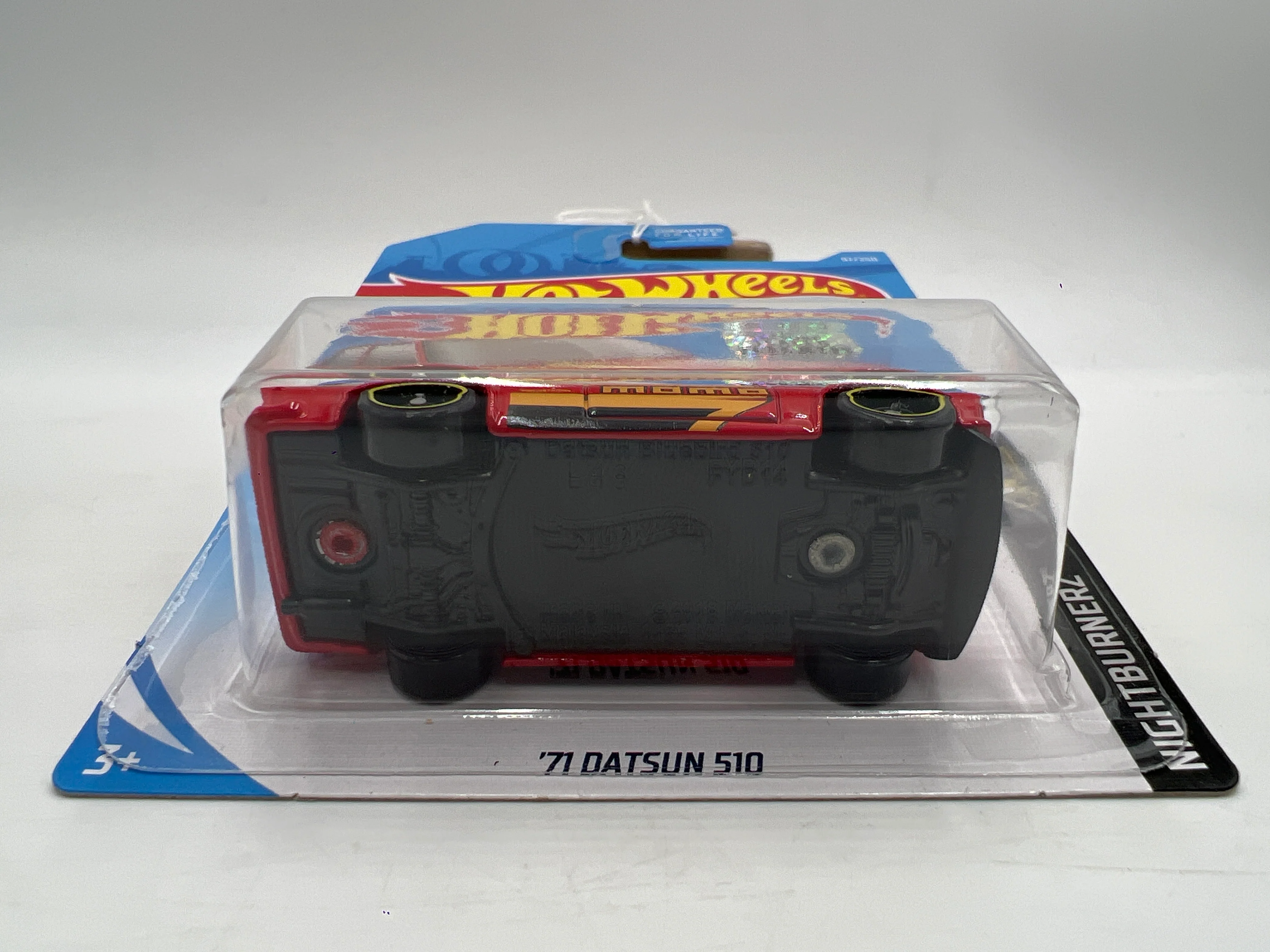 2019 Hot Wheels Factory Sealed Nightburnerz #97 71 Datsun 510 Momo Red SR - Image 5