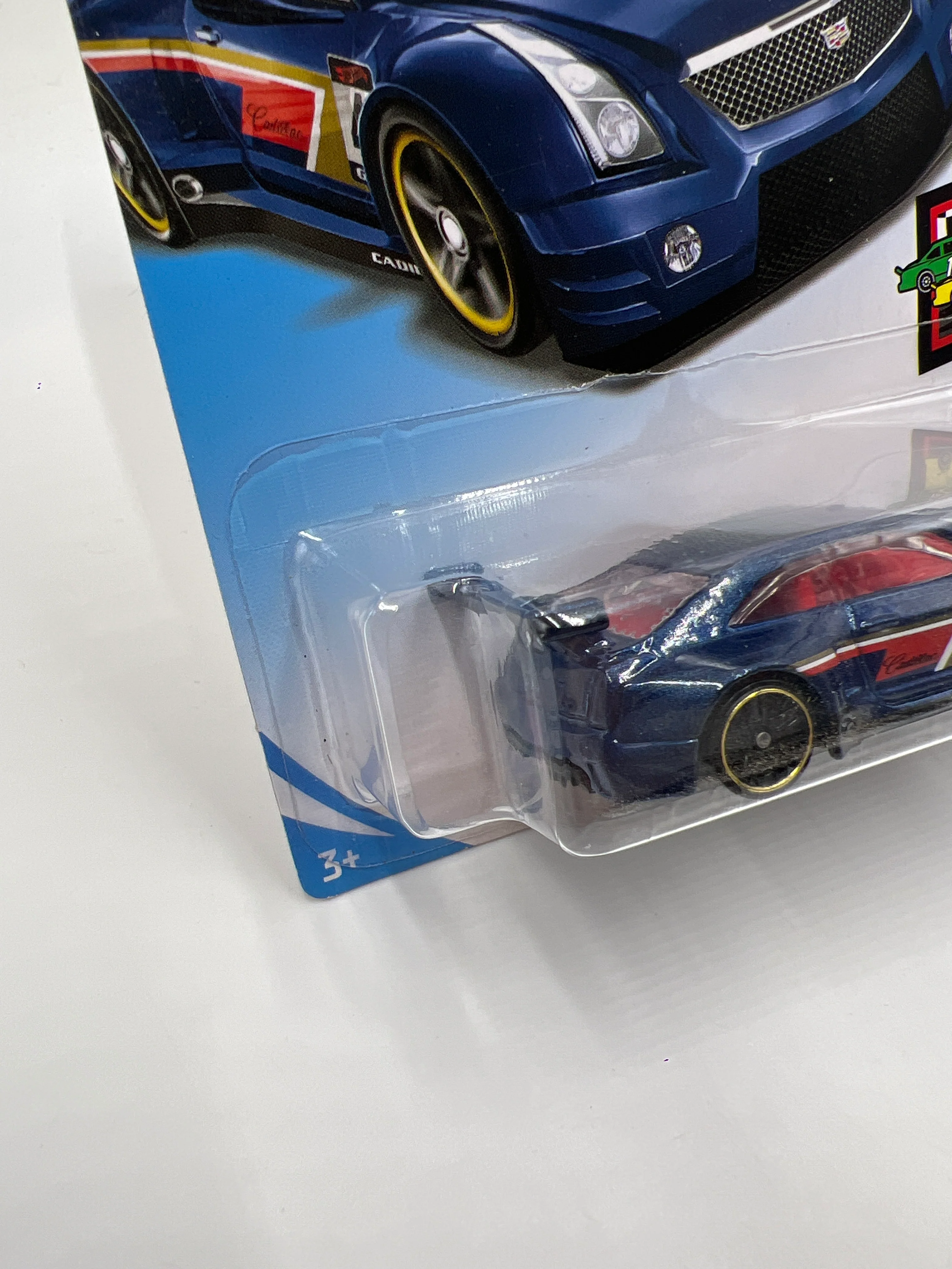 2019 Hot Wheels Kroger Exclusive #75 16 Cadillac ATS-V R Blue 237A - Image 4