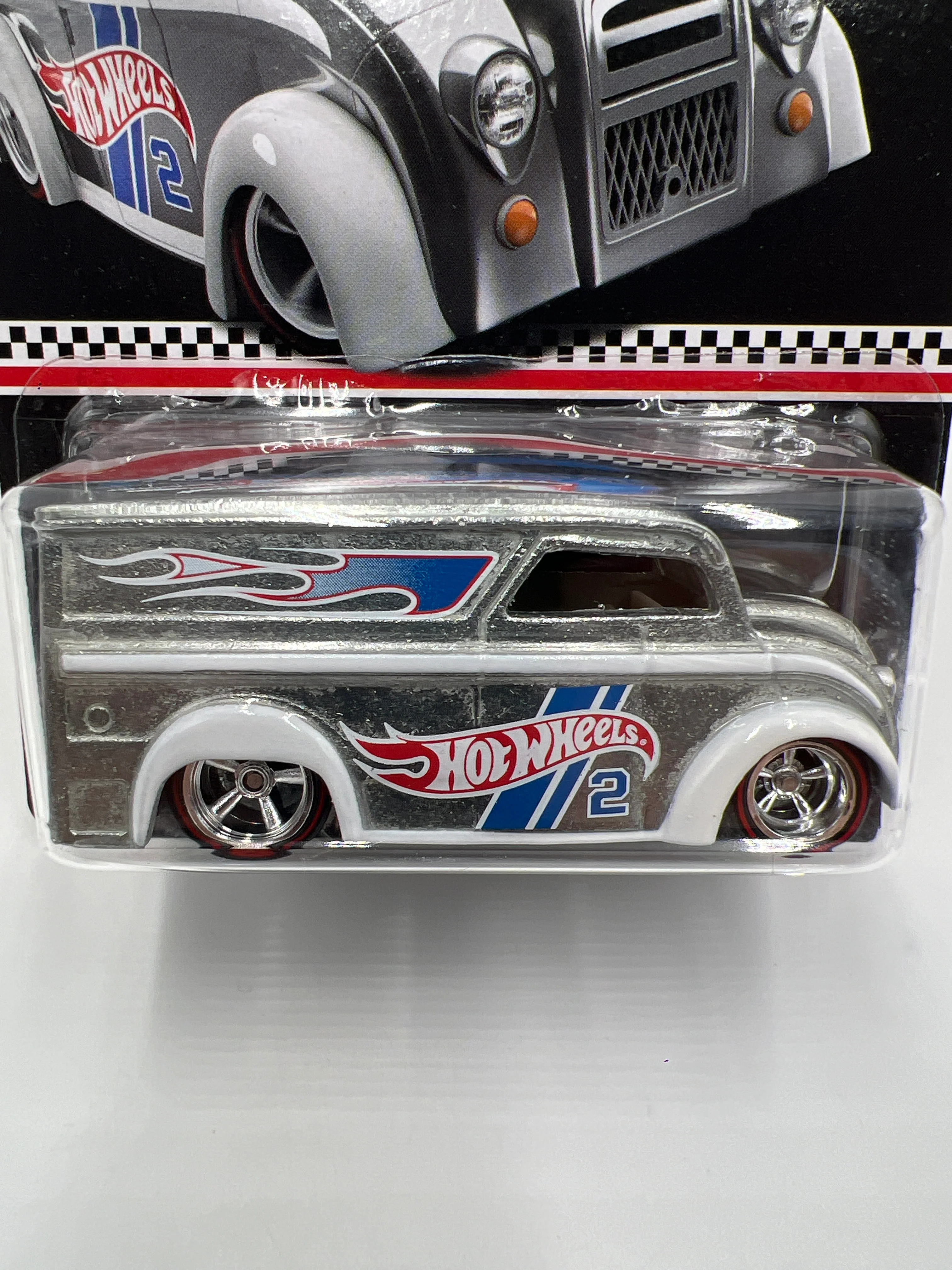 2019 Hot Wheels RLC Zamac Edition #2 Dairy Delivery W/Protector - Image 2