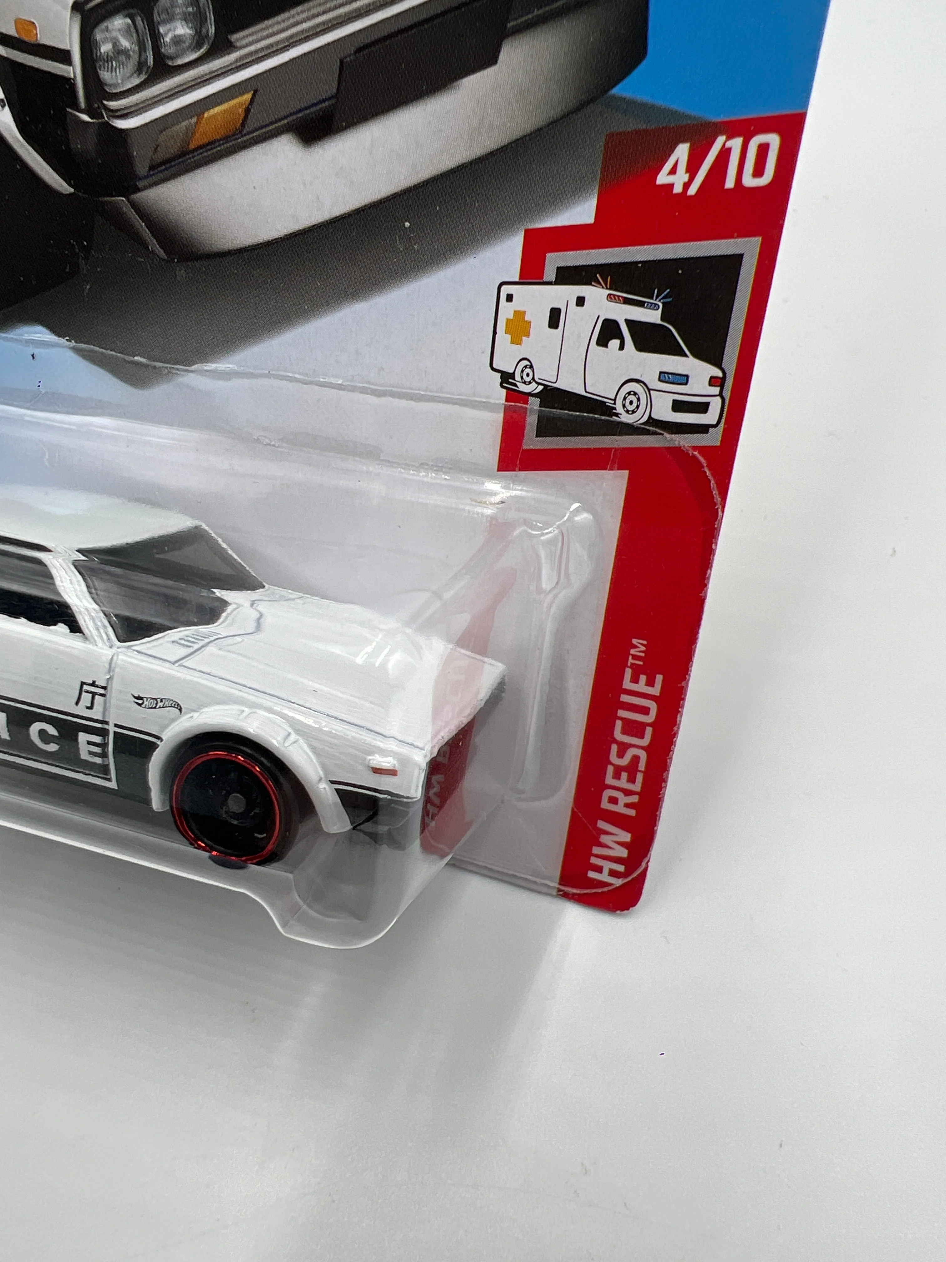 2019 Hot Wheels HW Rescue #160 Nissan Skyline 2000 GT-R Police Black/White 82E - Image 4