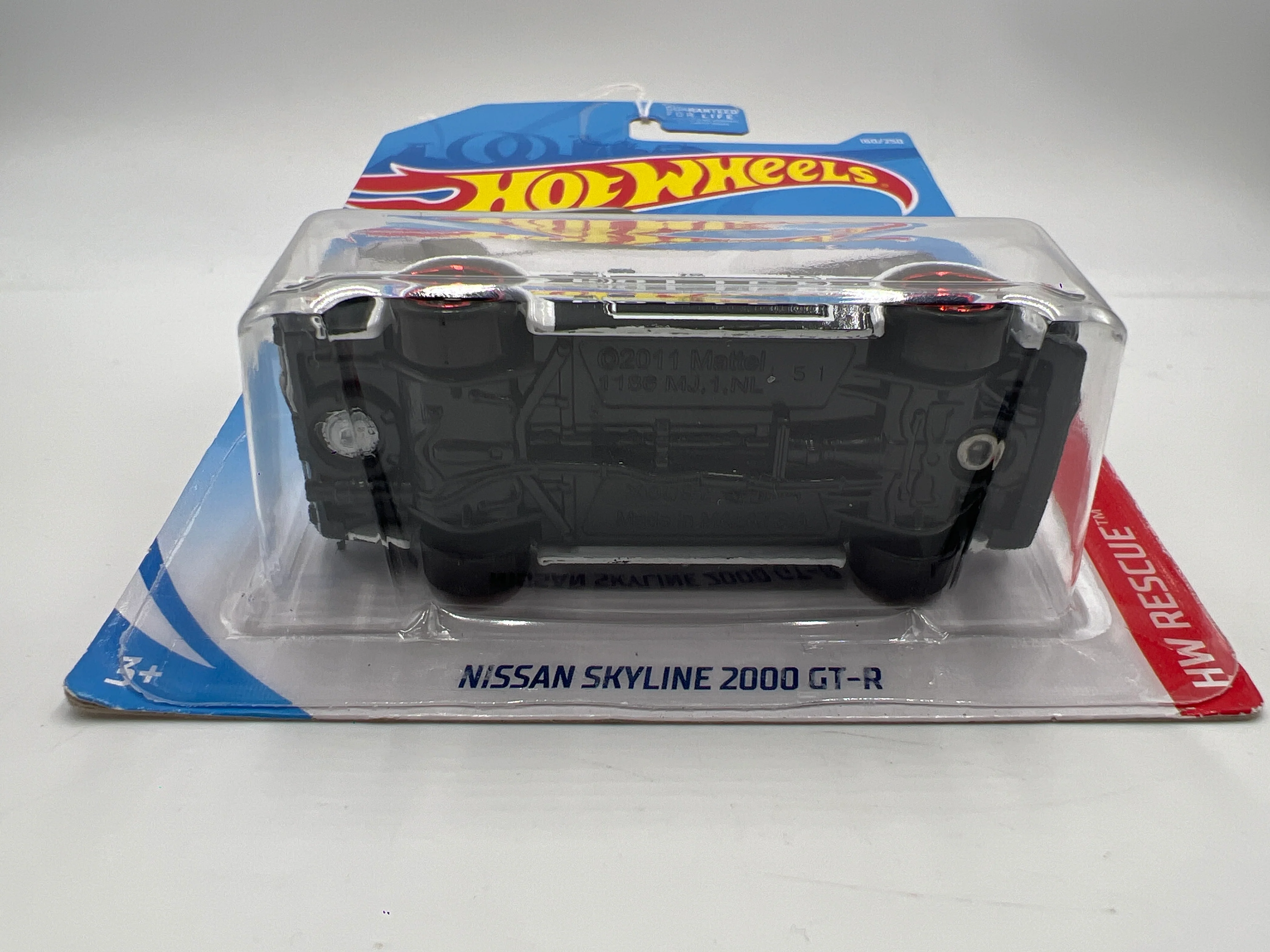 2019 Hot Wheels HW Rescue #160 Nissan Skyline 2000 GT-R Police Black/White 82E - Image 6