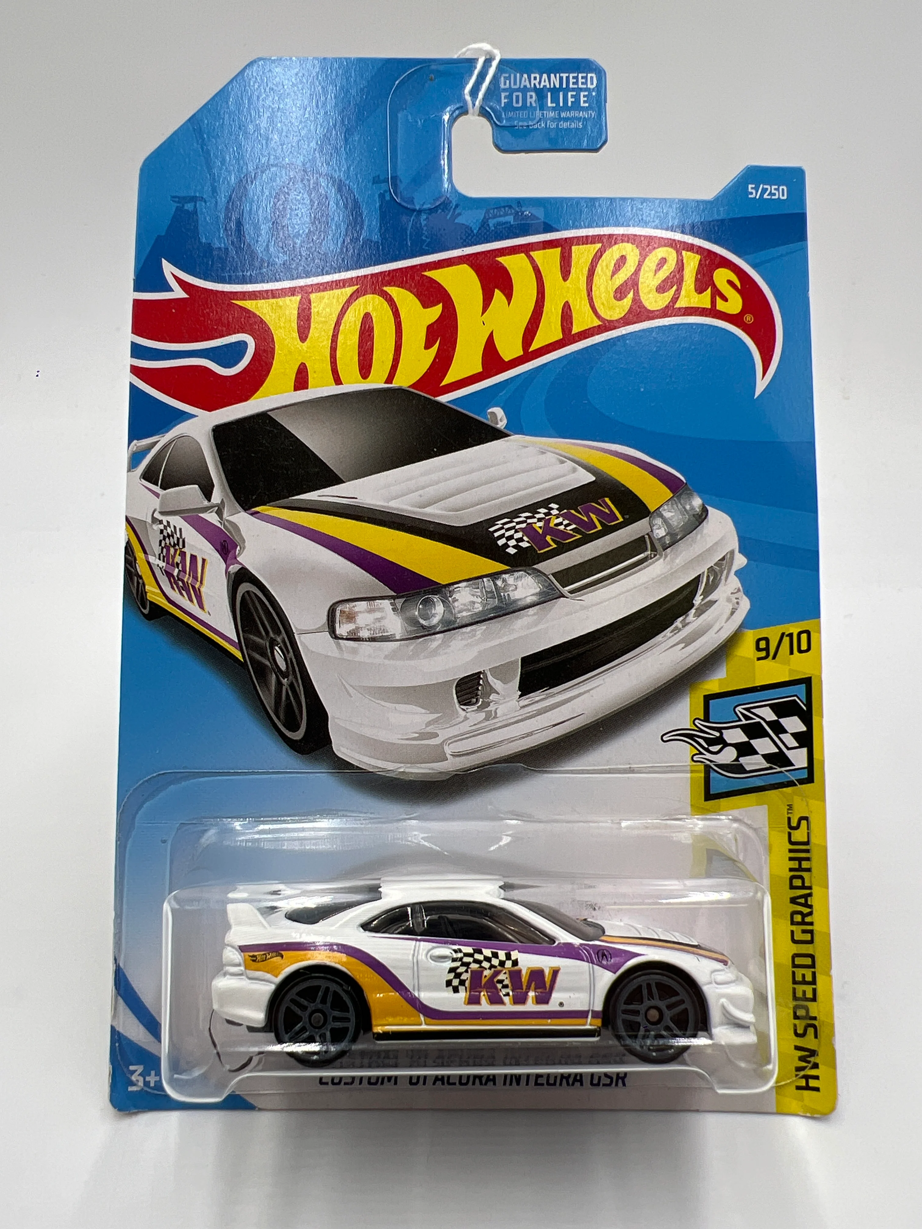 2019 Hot Wheels Speed Graphics #5 Custom 01 Acura Integra GSR White 107D - Image 2