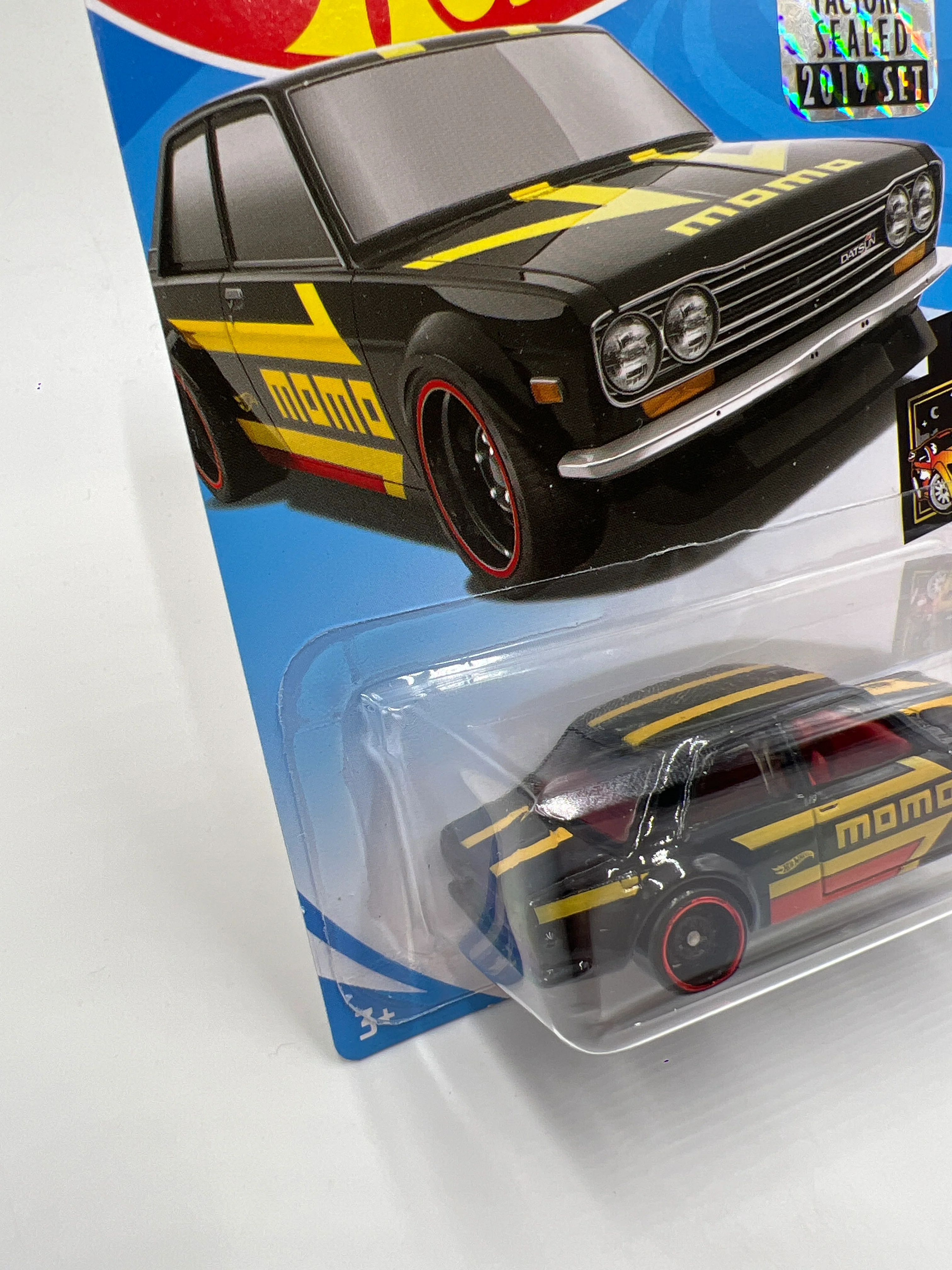 2019 Hot Wheels Factory Sealed Kmart Exclusive #97 71 Datsun 510 Momo Black W/Protector - Image 4