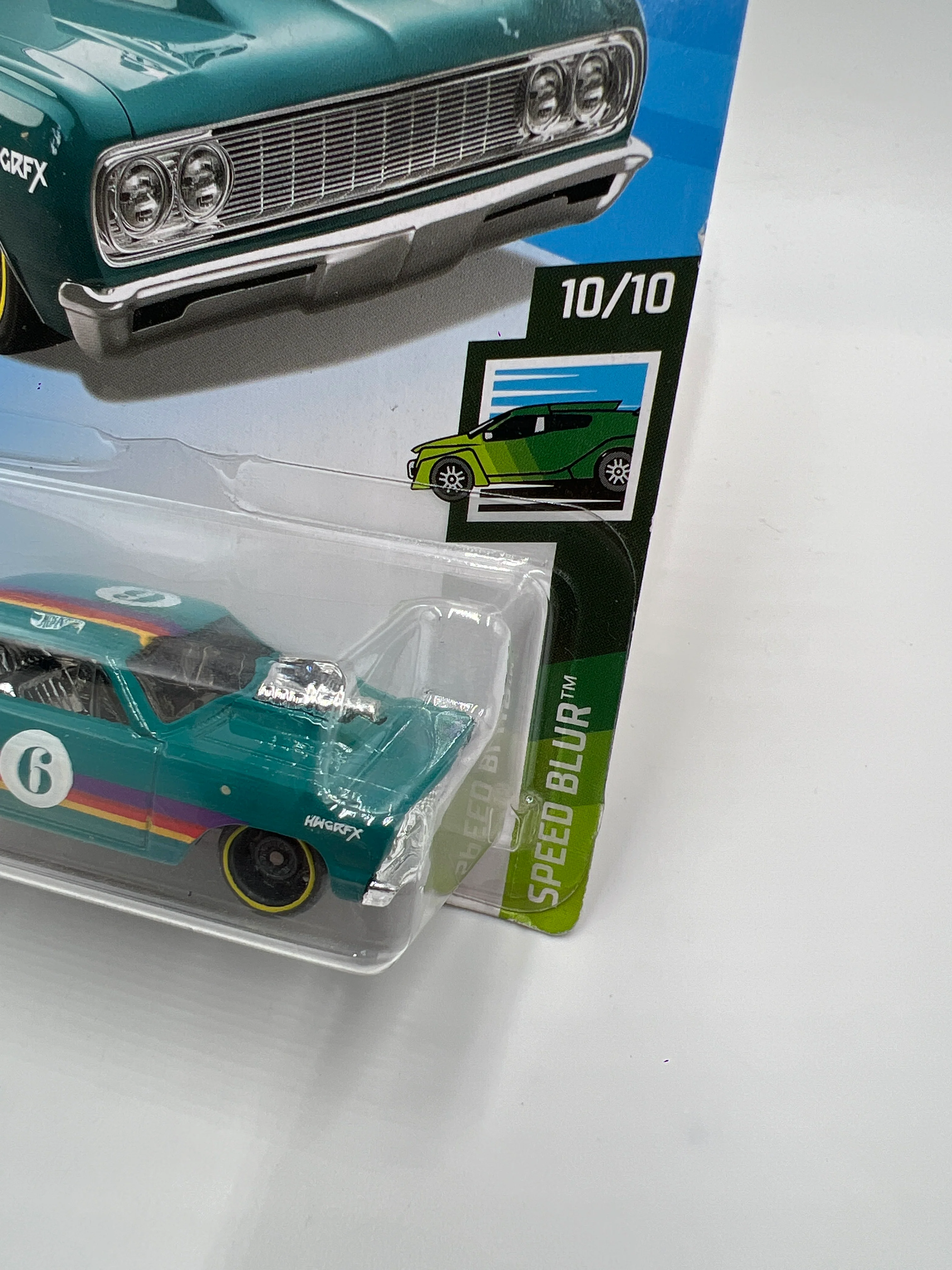 2019 Hot Wheels Speed Blur #62 64 Chevy Chevelle SS Teal 8C - Image 3