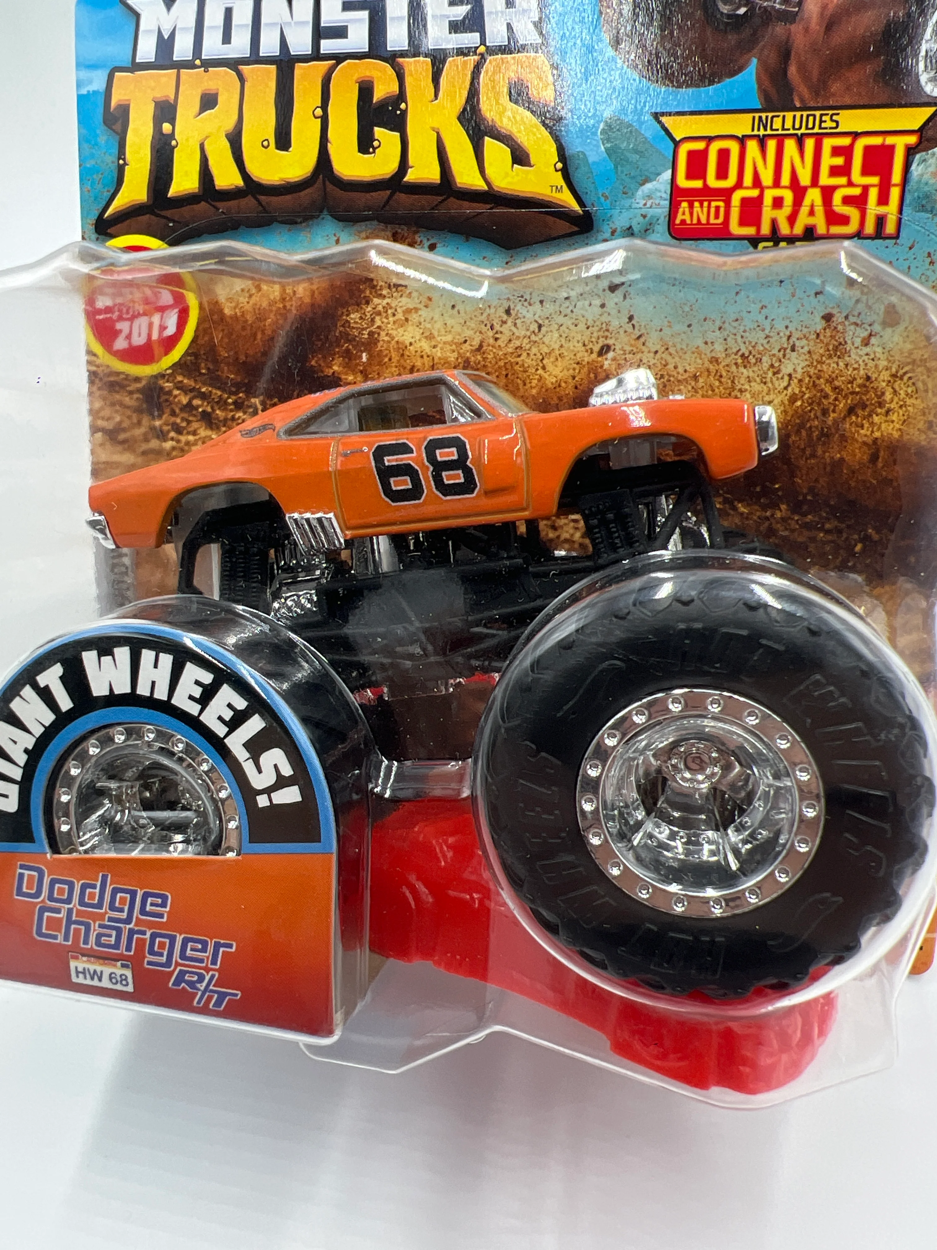 2019 Hot Wheels Monster Trucks #33 Dodge Charger R/T 126E - Image 2