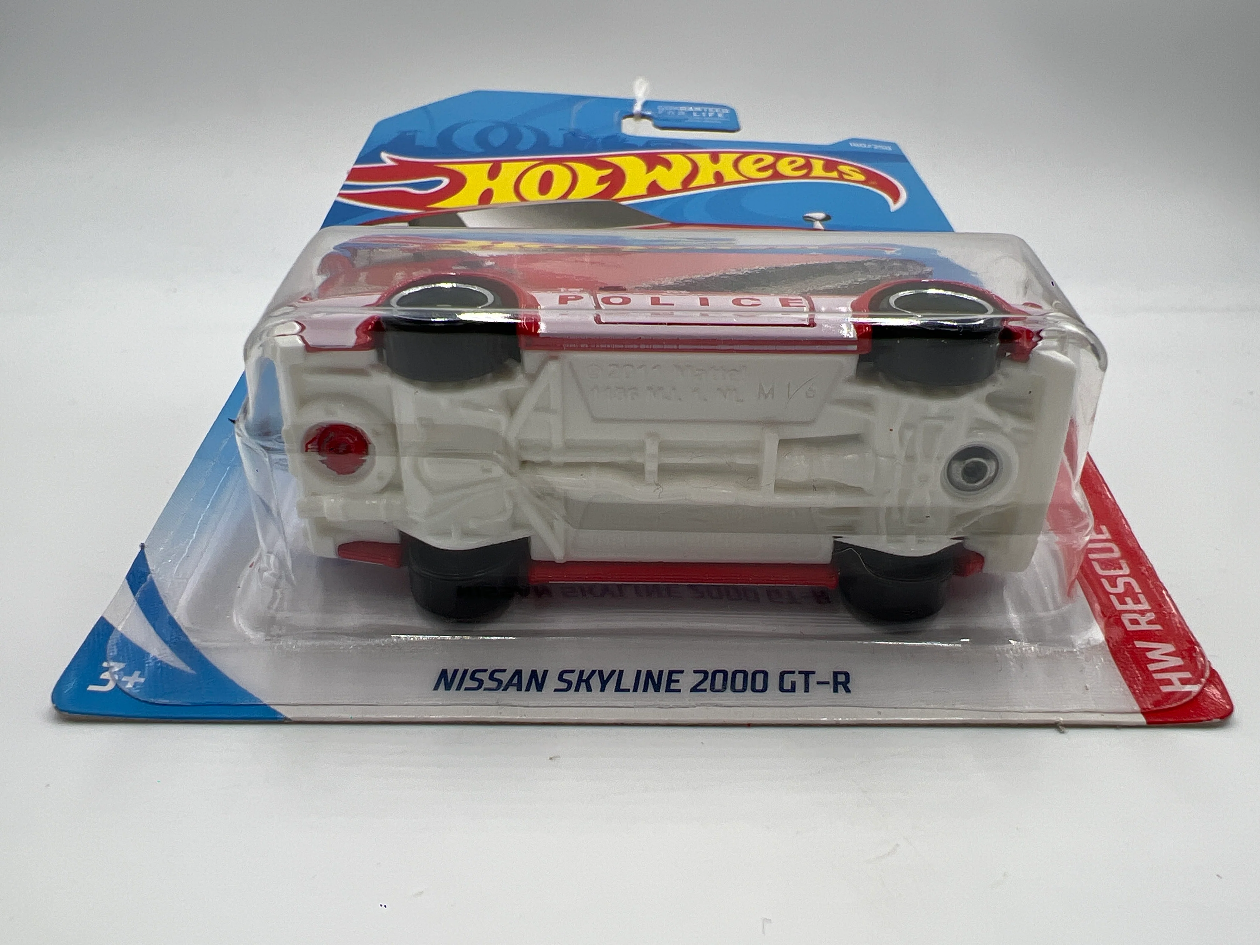 2019 Hot Wheels HW Rescue #160 Nissan Skyline 2000 GT-R Police Red/White 83B - Image 6