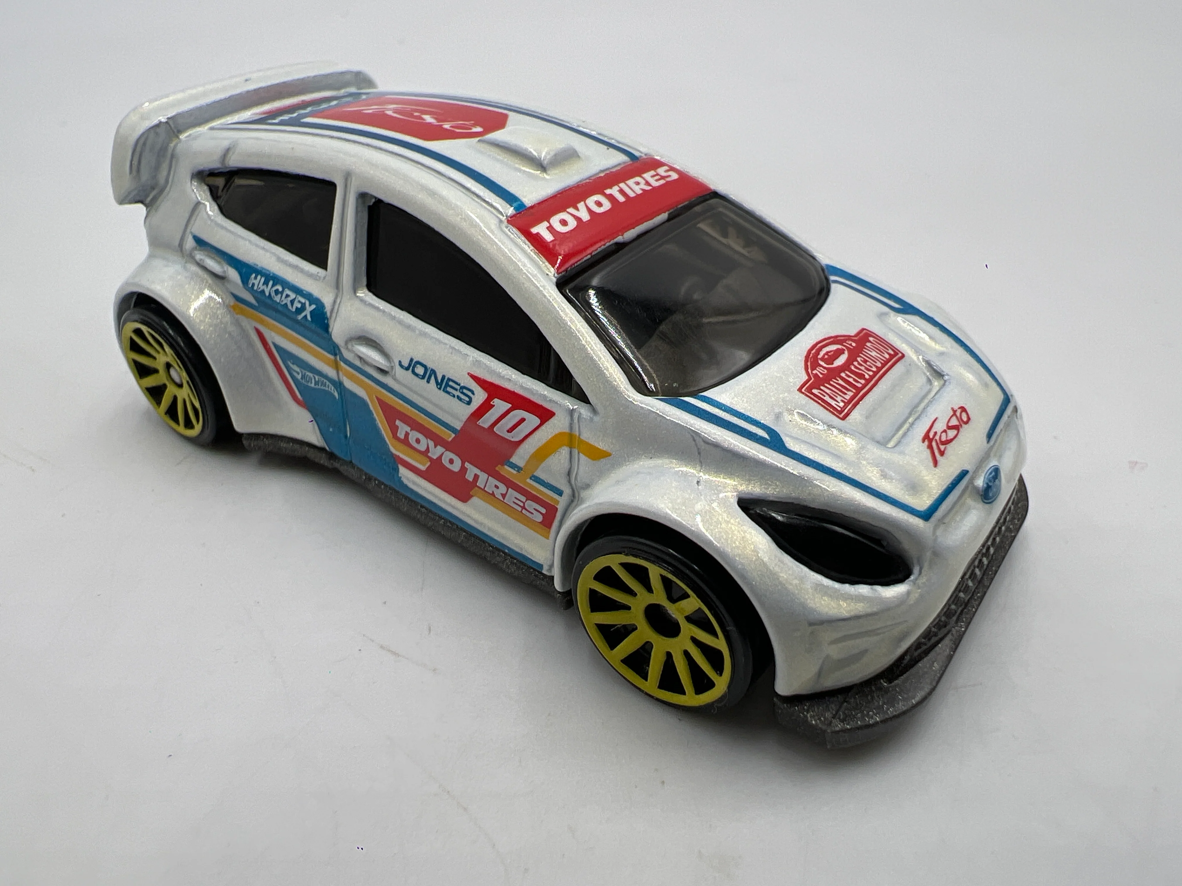 2019 Hot Wheels Mystery Models Series 2 #10 12 Ford Fiesta White - Image 2