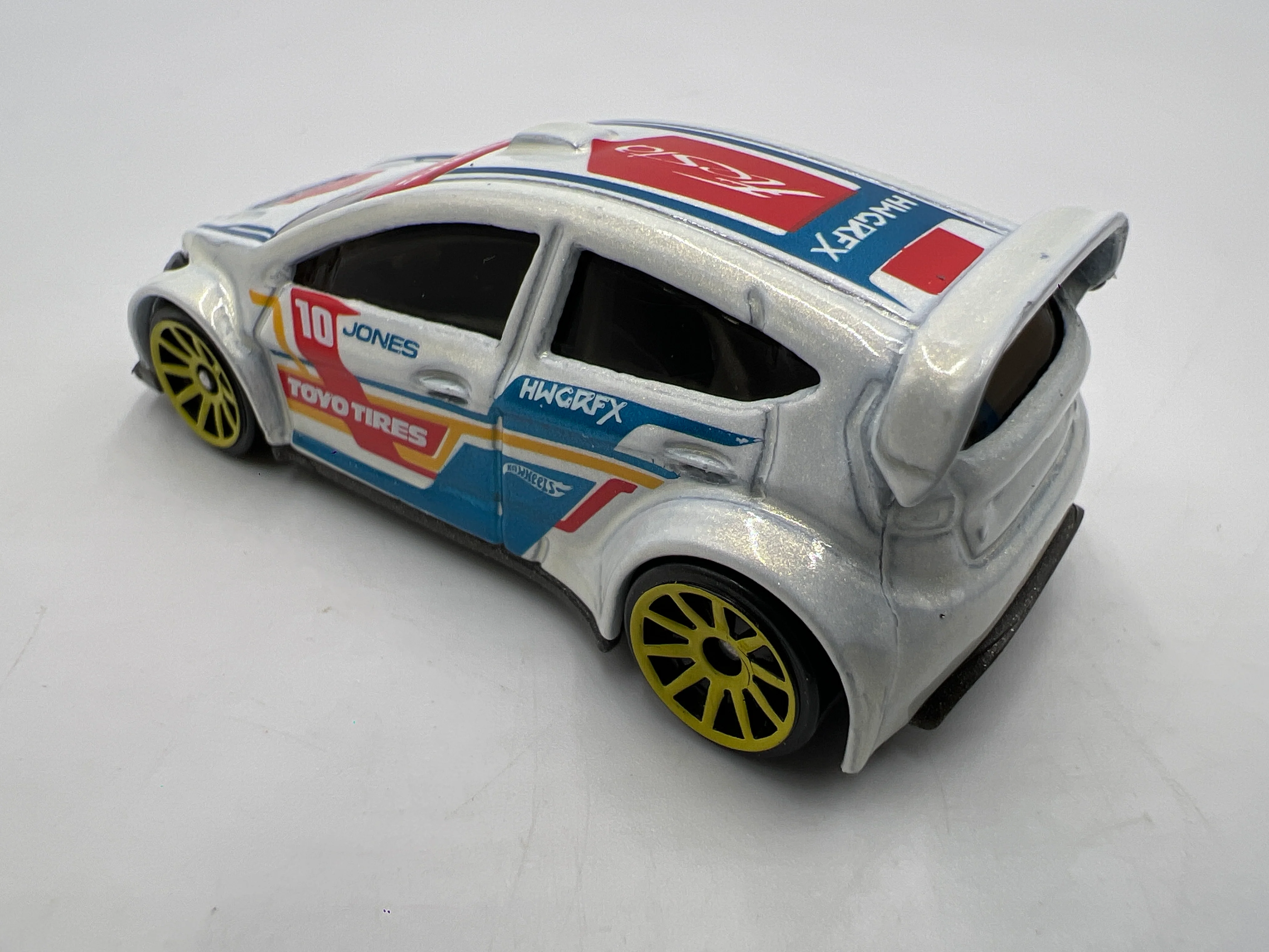 2019 Hot Wheels Mystery Models Series 2 #10 12 Ford Fiesta White - Image 3