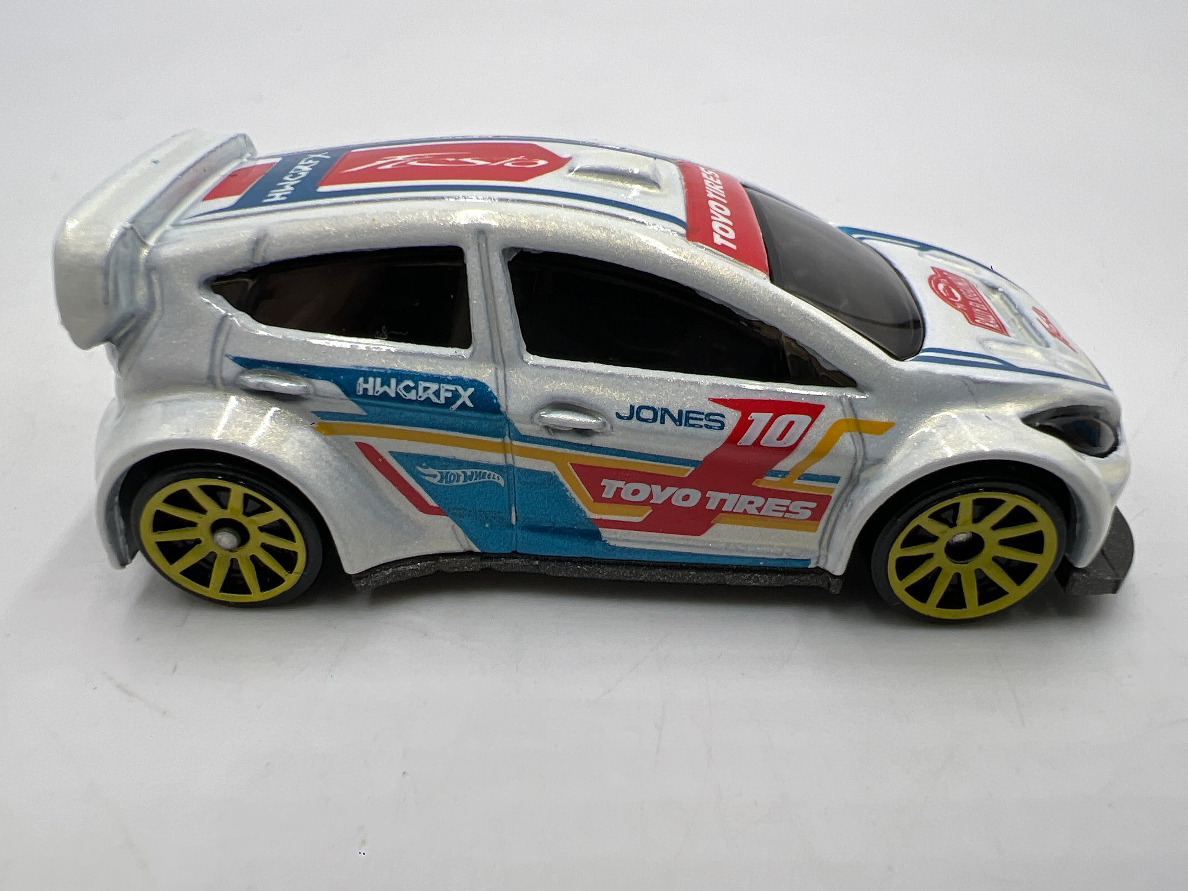 2019 Hot Wheels Mystery Models Series 2 #10 12 Ford Fiesta White - Image 4