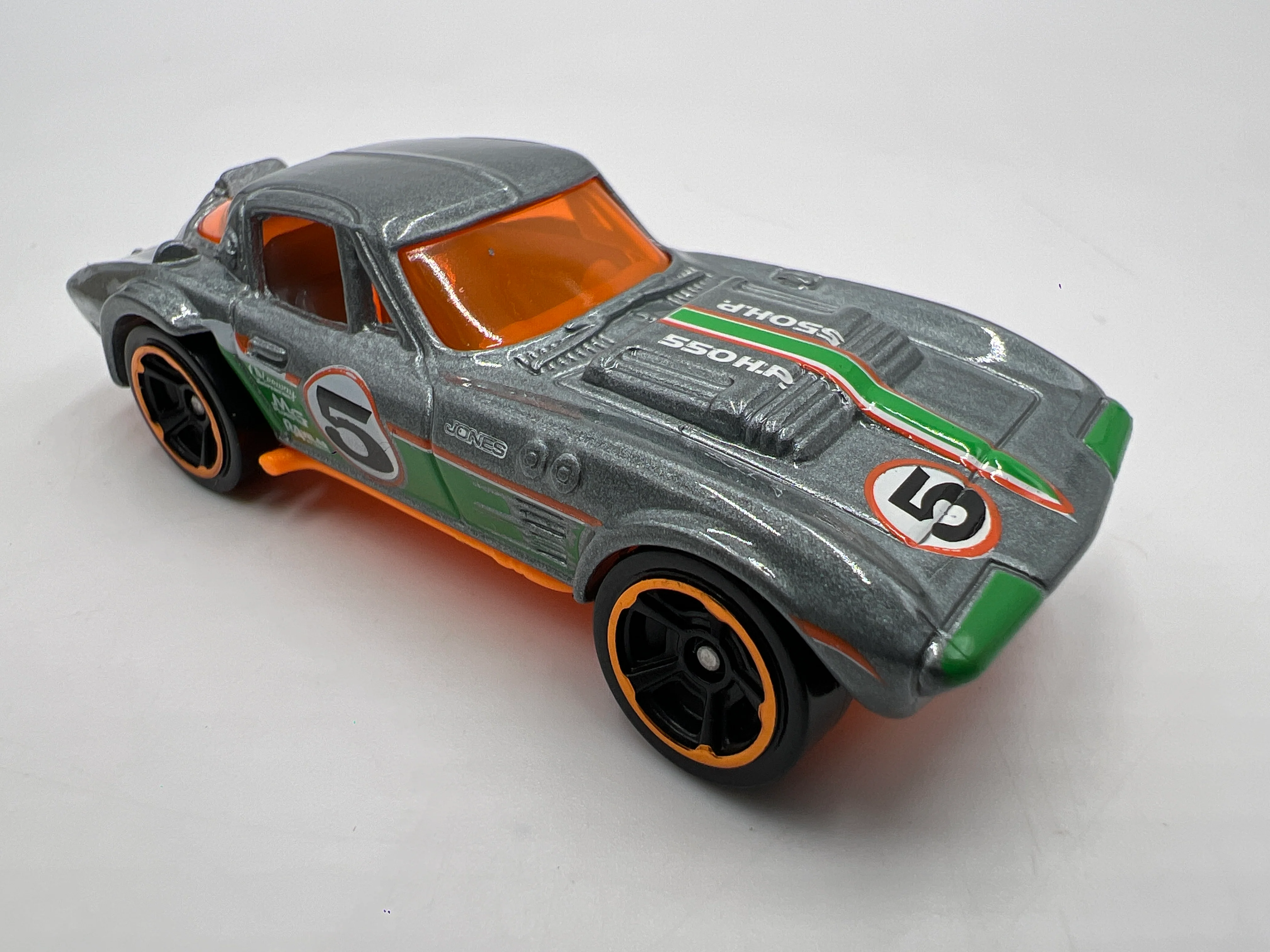 2018 Hot Wheels Mystery Models Series 1 #5 Chase Corvette Grand Sport Silver - Image 2