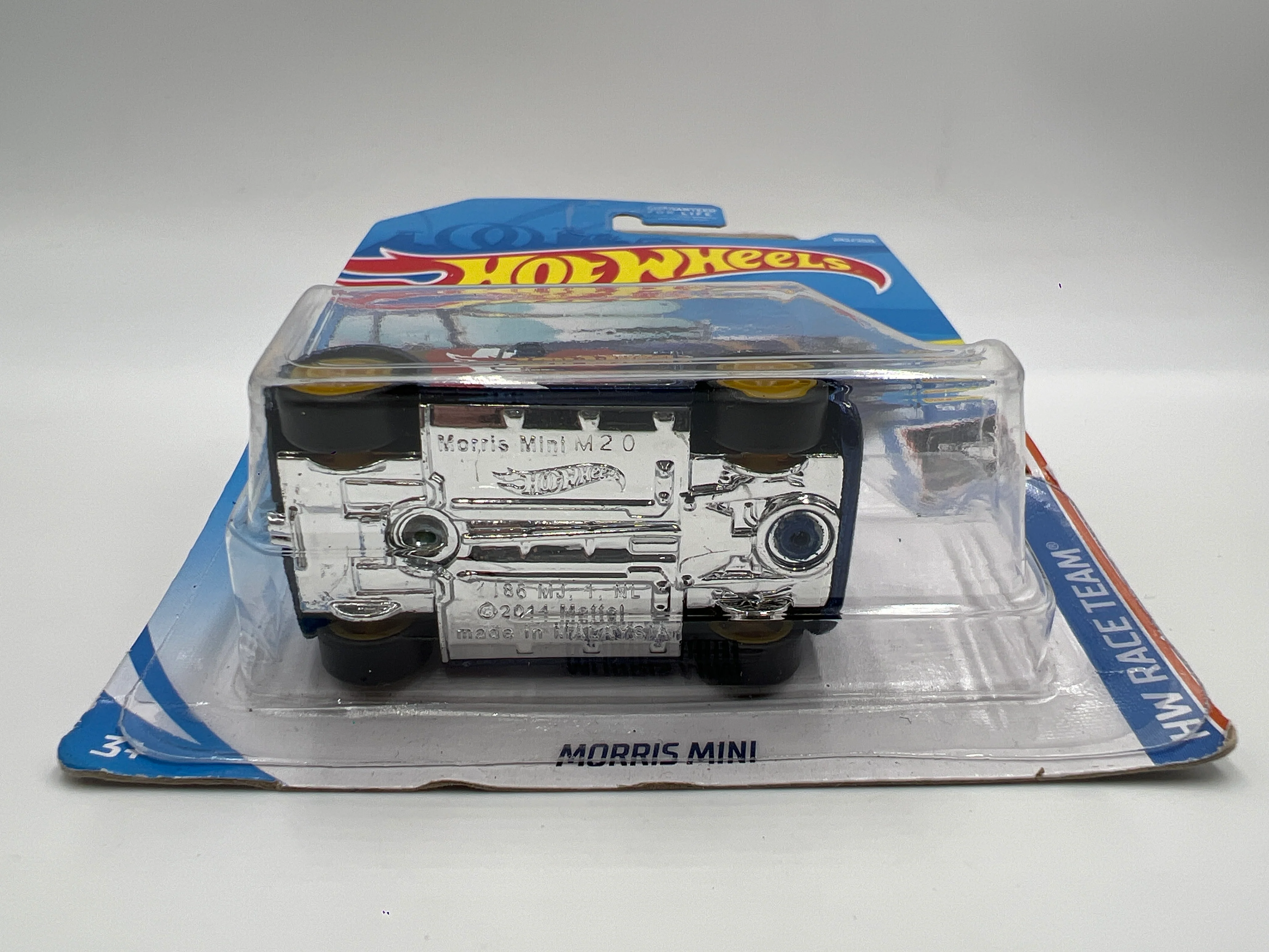 2019 Hot Wheels Super Treasure Hunt #242 Morris Mini Blue W/Protector - Image 5