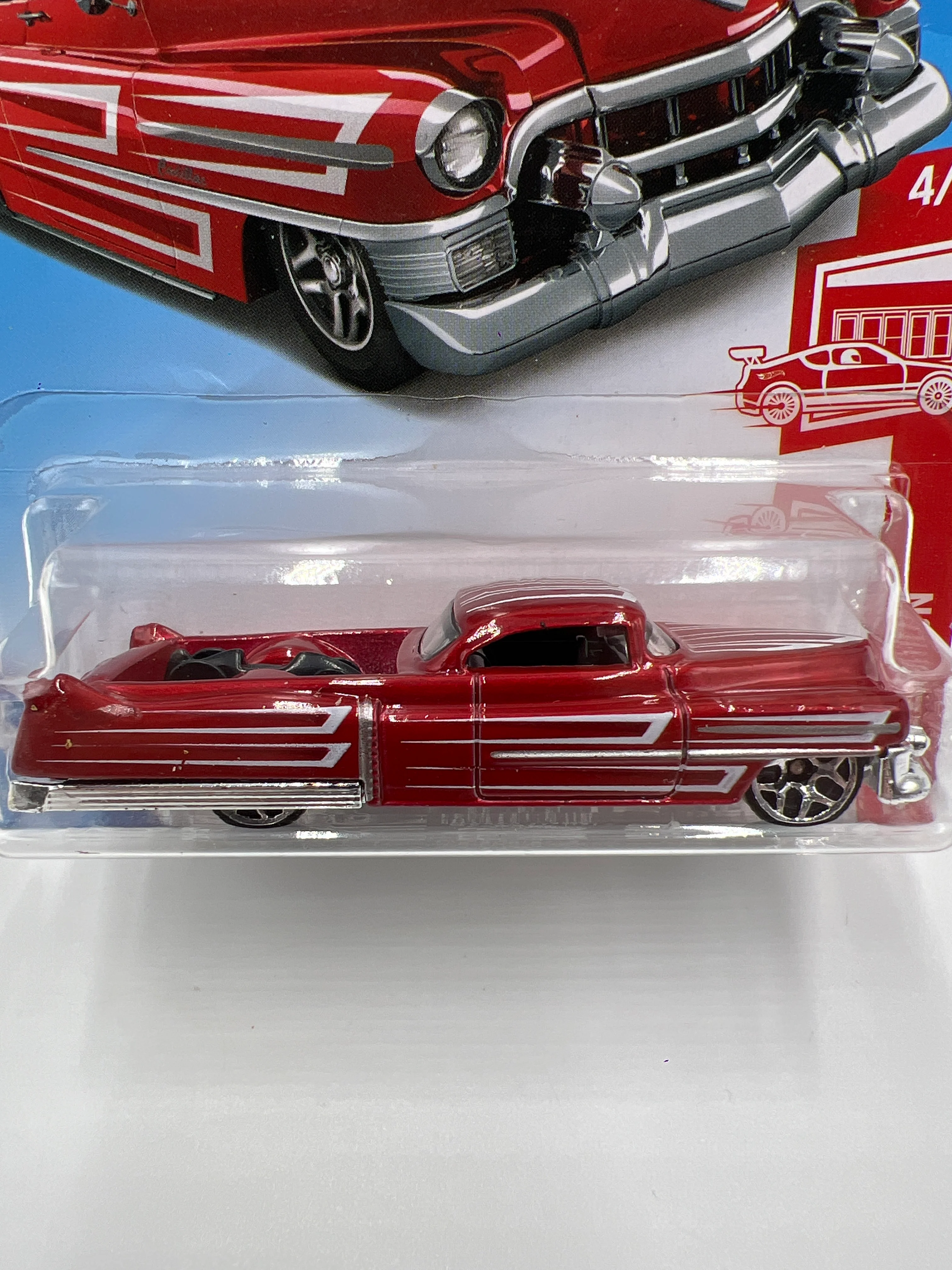 2019 Hot Wheels Target Exclusive Red Edition #106 Custom 53 Cadillac Red 147E - Image 3